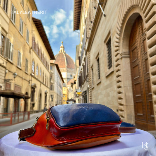 Italian Handmade Leather Belt Bags for Unisex Made In Italy from Florence | Waist Bag | Leather Fanny Pack | Belly Bag