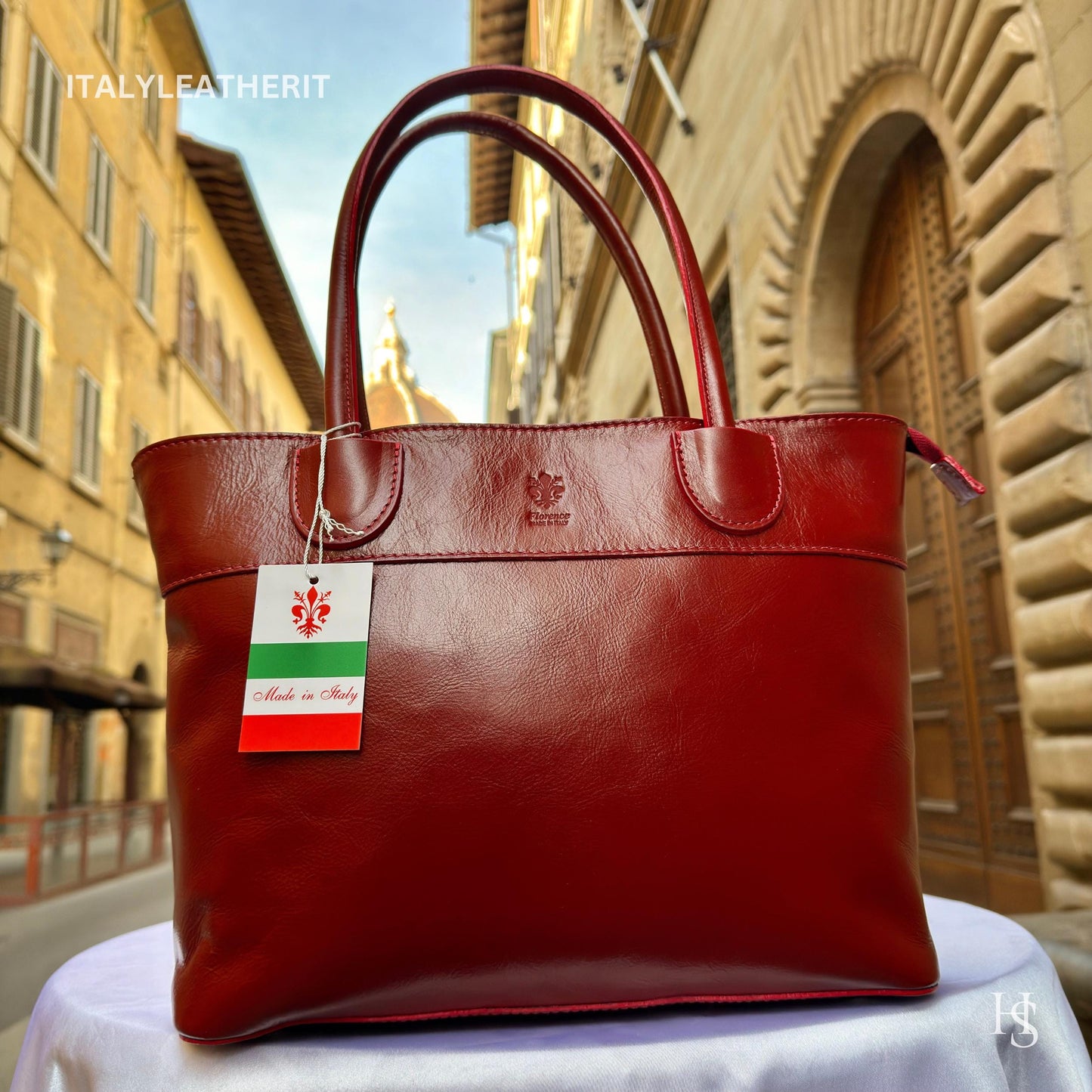Italian Handmade Leather Bags For Woman l l Elegant Leather Tote From Florence, large leather bag, Black bag