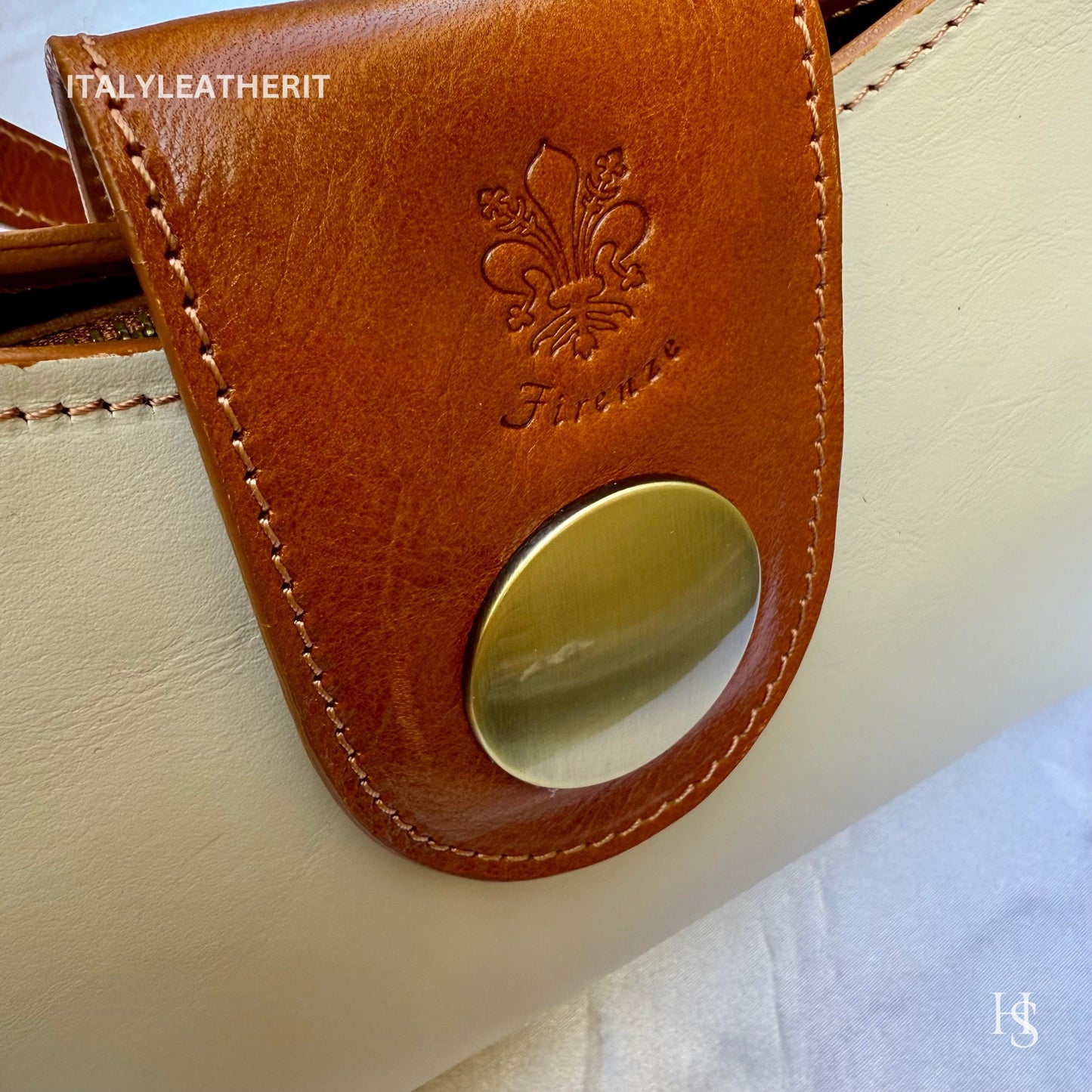 Italian Handmade Leather Bags For Woman l l Elegant Leather Tote From Florence, Brown shoulder bag