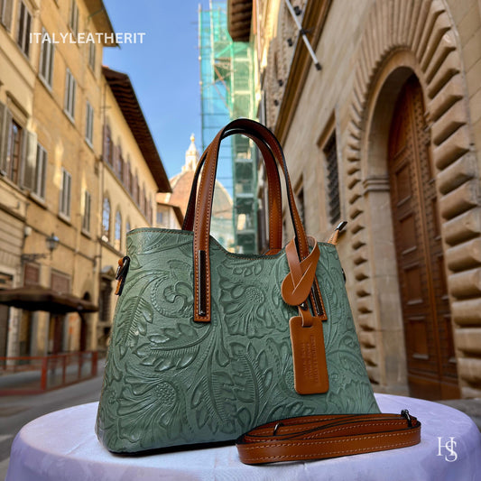 Borse in pelle fatte a mano in Italia per le donne / Elegante tote in pelle da Firenze / Regalo perfetto per lei