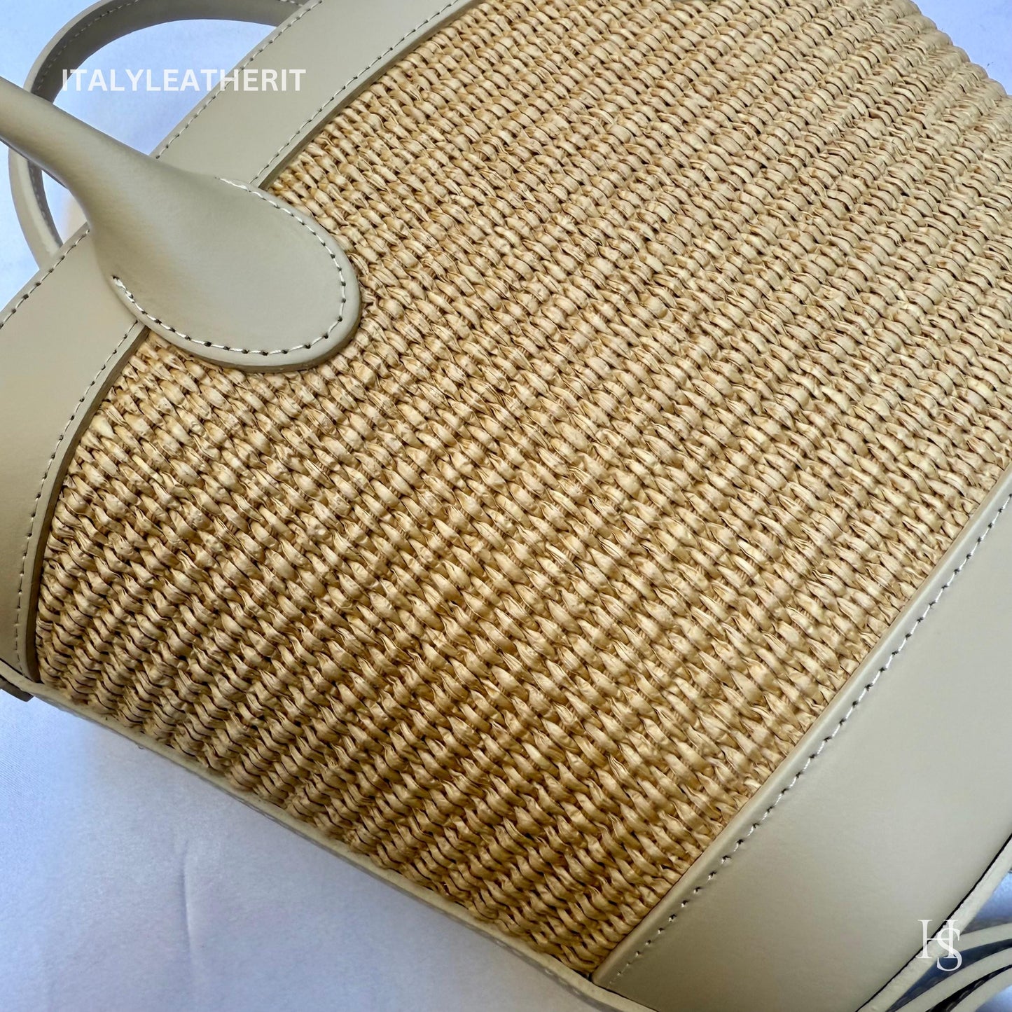 Italian Handmade Leather Bags for Women | Elegant Tote & Purse from Florence, Straw and Leather bag