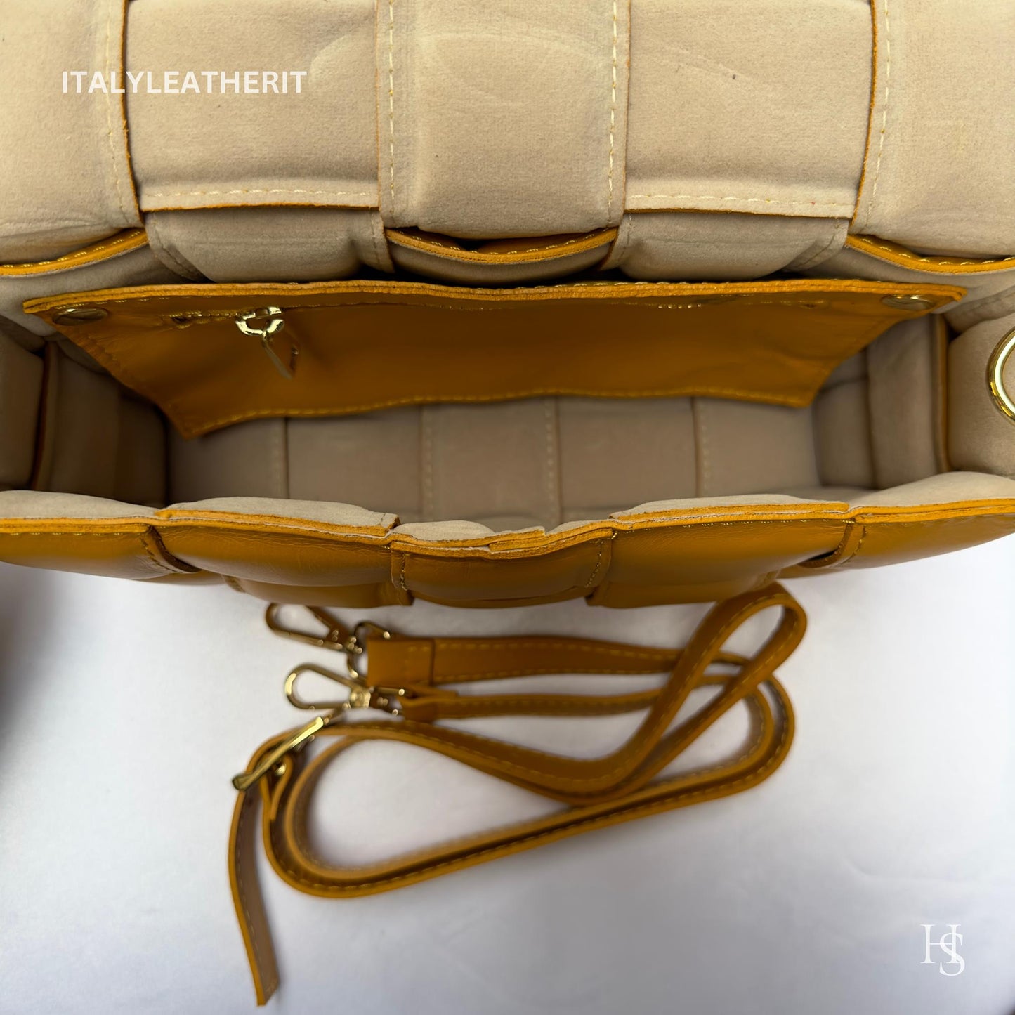 Italian Handmade Leather Crossbody Bag  Elegant Tote from Florence - Italy Leather Shop
