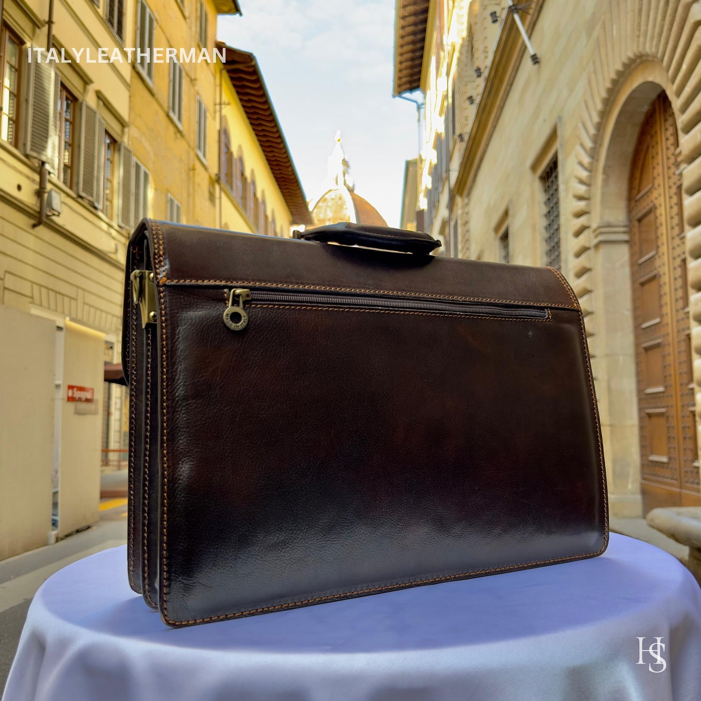 Italian Handmade Leather Briefcase Bags for Men | Elevate Your Style with Exquisite Craftsmanship made in Italy from Florence | shoulder bag - Italy Leather Shop