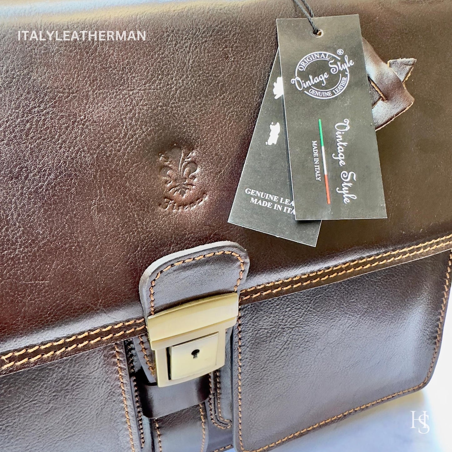 Italian Handmade Leather Briefcase Bags for Men | Elevate Your Style with Exquisite Craftsmanship made in Italy from Florence | shoulder bag - Italy Leather Shop