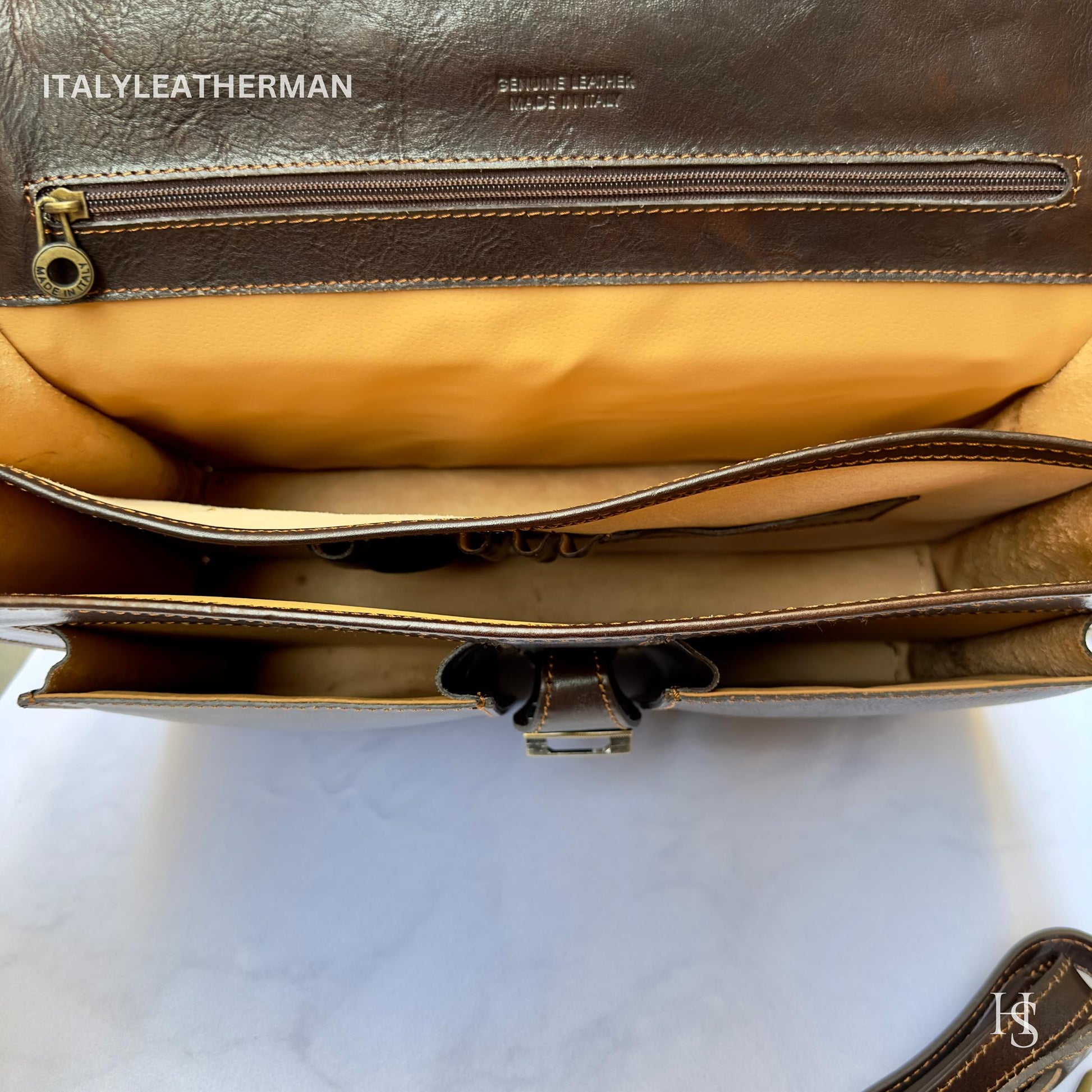 Italian Handmade Leather Briefcase Bags for Men | Elevate Your Style with Exquisite Craftsmanship made in Italy from Florence | shoulder bag - Italy Leather Shop