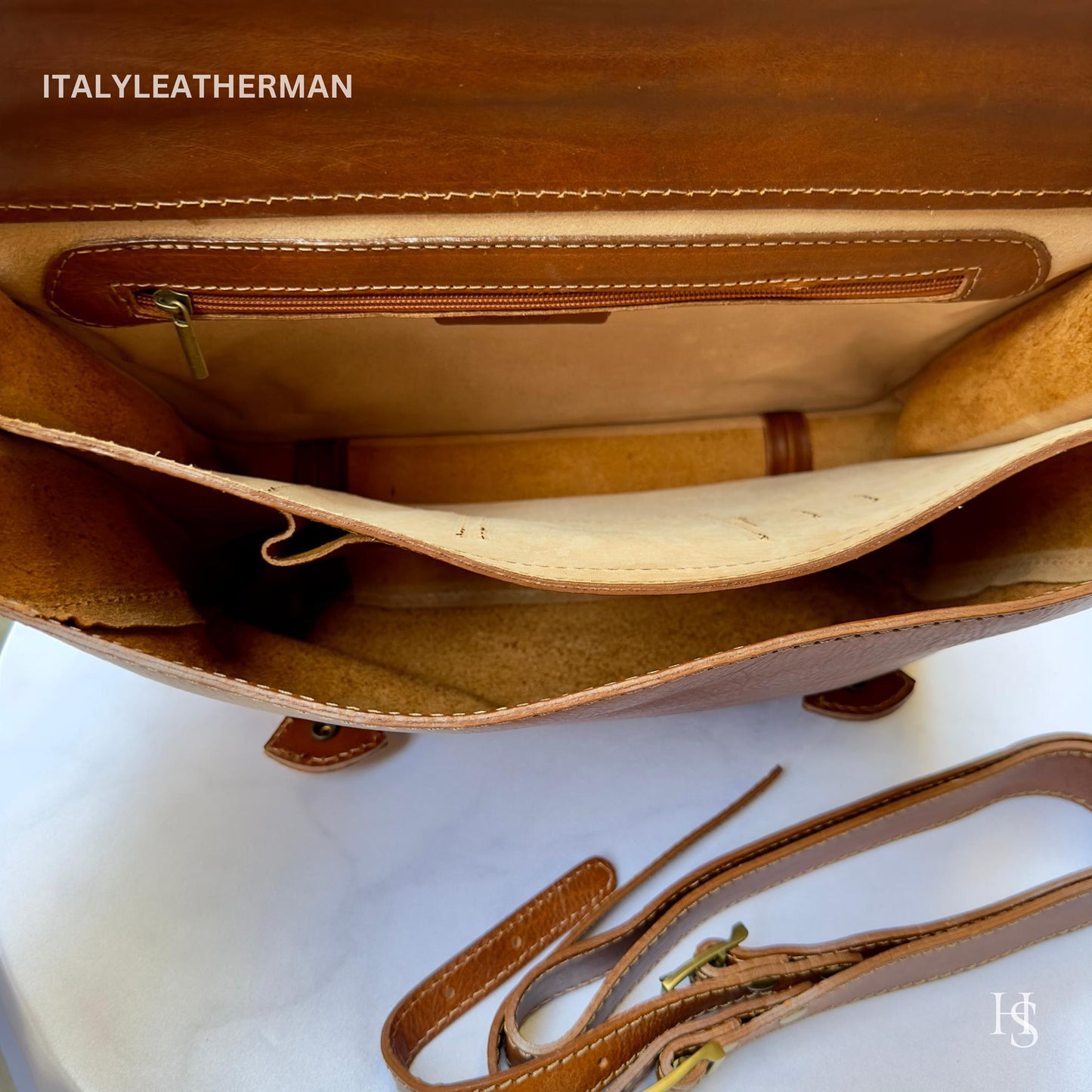 Italian Handmade Leather Briefcase Bags for Men | Elevate Your Style with Exquisite Craftsmanship made in Italy from Florence | shoulder bag - Italy Leather Shop