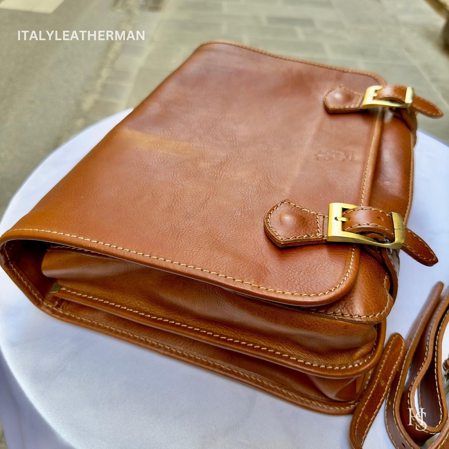 Italian Handmade Leather Briefcase Bags for Men | Elevate Your Style with Exquisite Craftsmanship made in Italy from Florence | shoulder bag - Italy Leather Shop