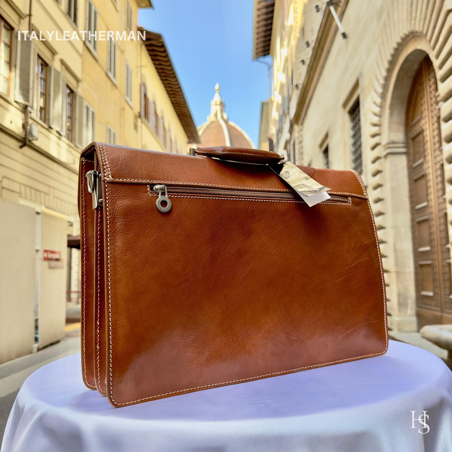 Italian Handmade Leather Briefcase Bags for Men | Elevate Your Style with Exquisite Craftsmanship made in Italy from Florence | shoulder bag - Italy Leather Shop