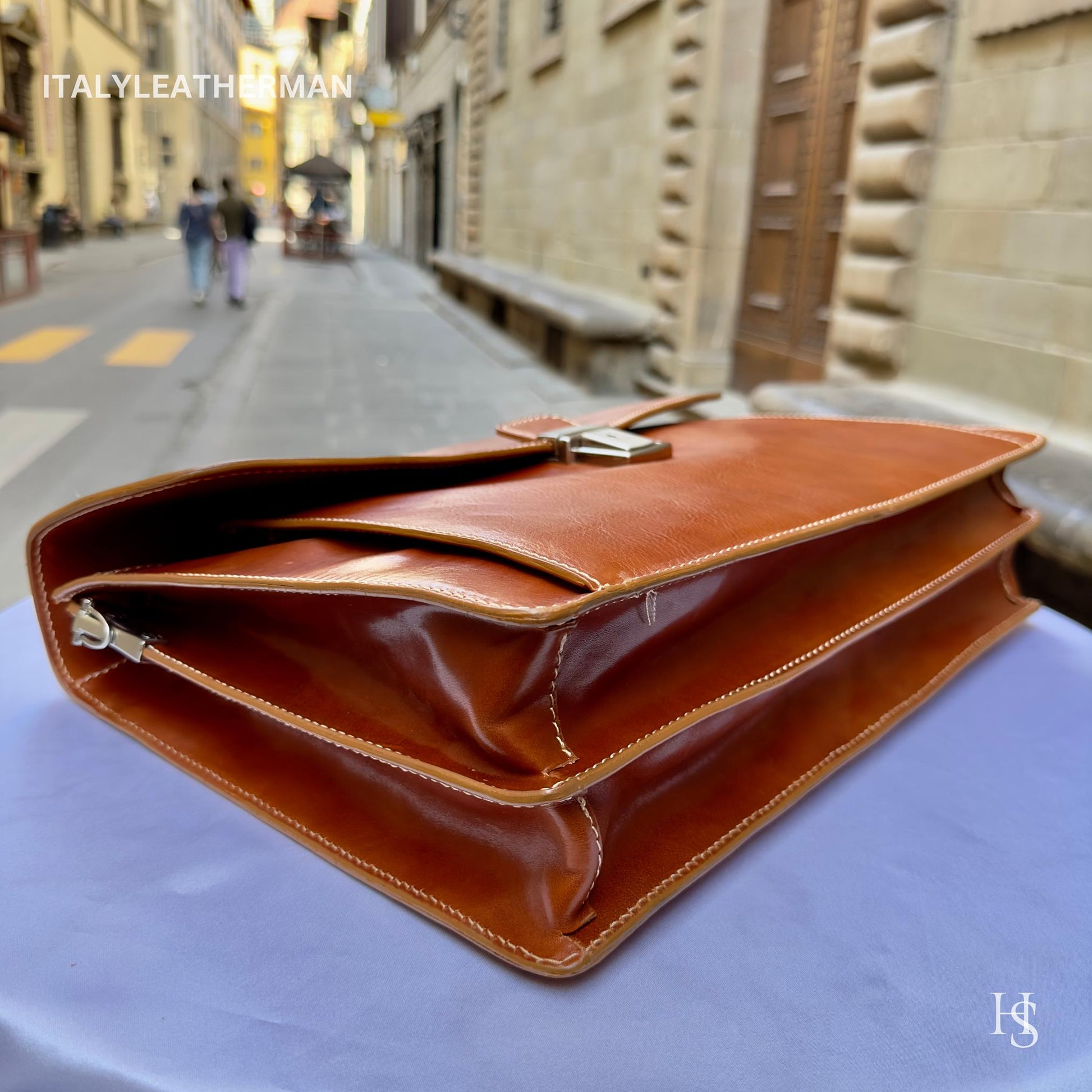 Italian Handmade Leather Briefcase Bags for Men | Elevate Your Style with Exquisite Craftsmanship made in Italy from Florence | shoulder bag - Italy Leather Shop