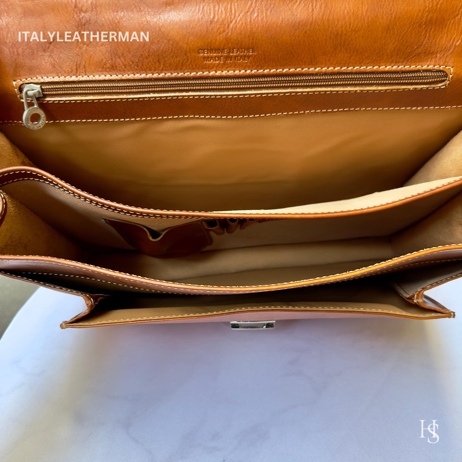 Italian Handmade Leather Briefcase Bags for Men | Elevate Your Style with Exquisite Craftsmanship made in Italy from Florence | shoulder bag - Italy Leather Shop