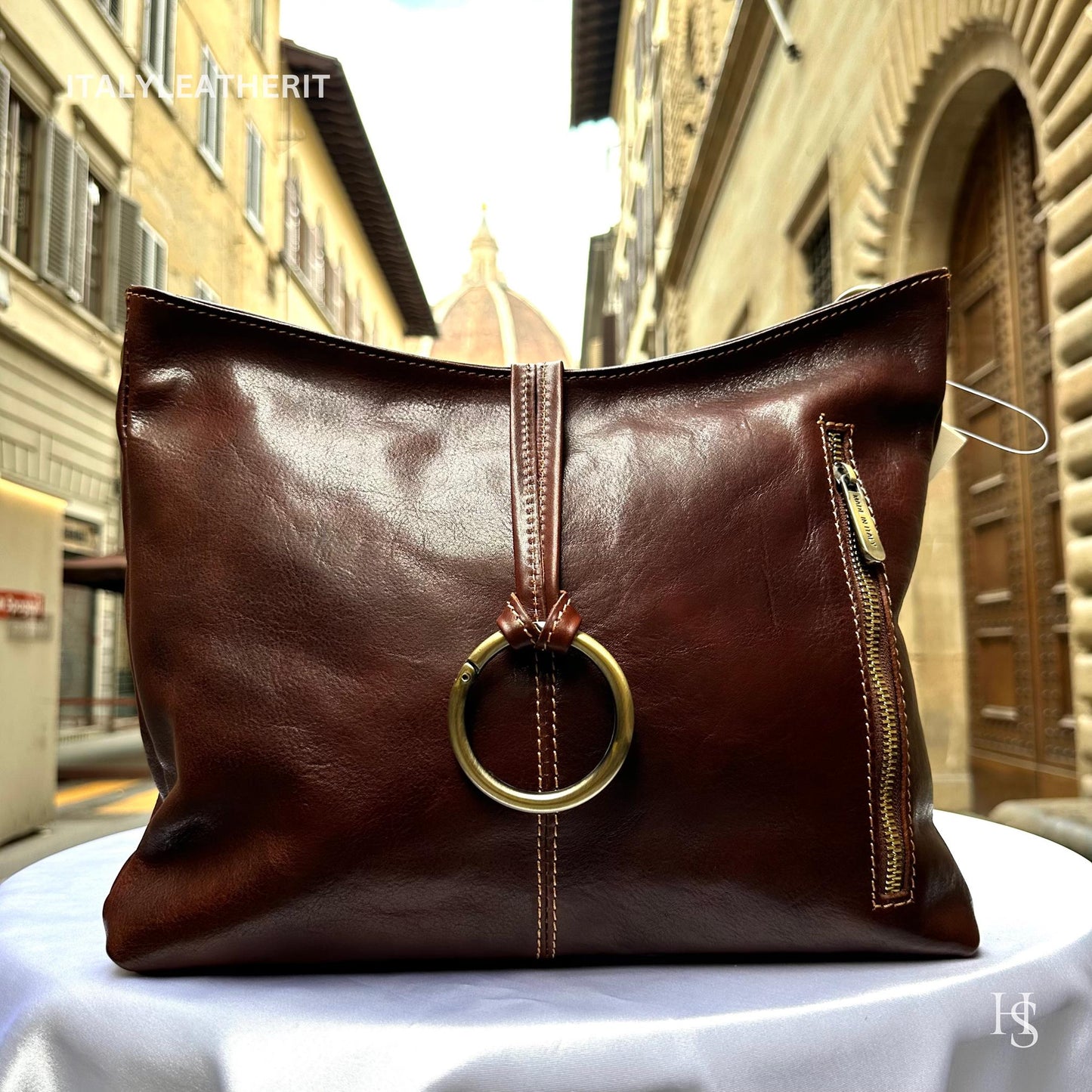 Handmade Italian Leather Tote Elegant Purse for Everyday Use - Italy Leather Shop