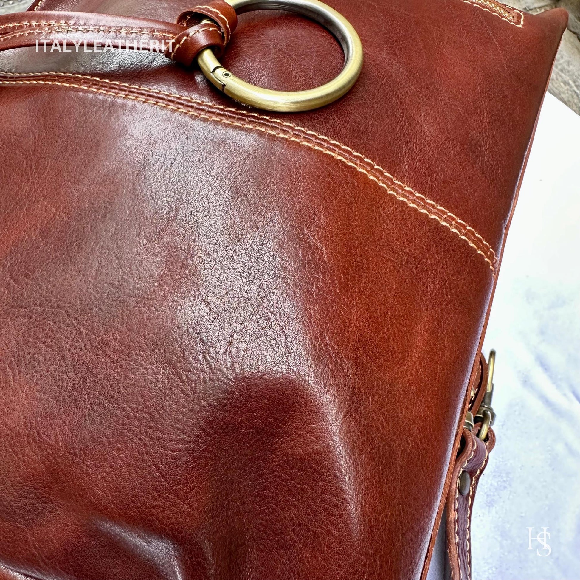 Handmade Italian Leather Tote Elegant Purse for Everyday Use - Italy Leather Shop