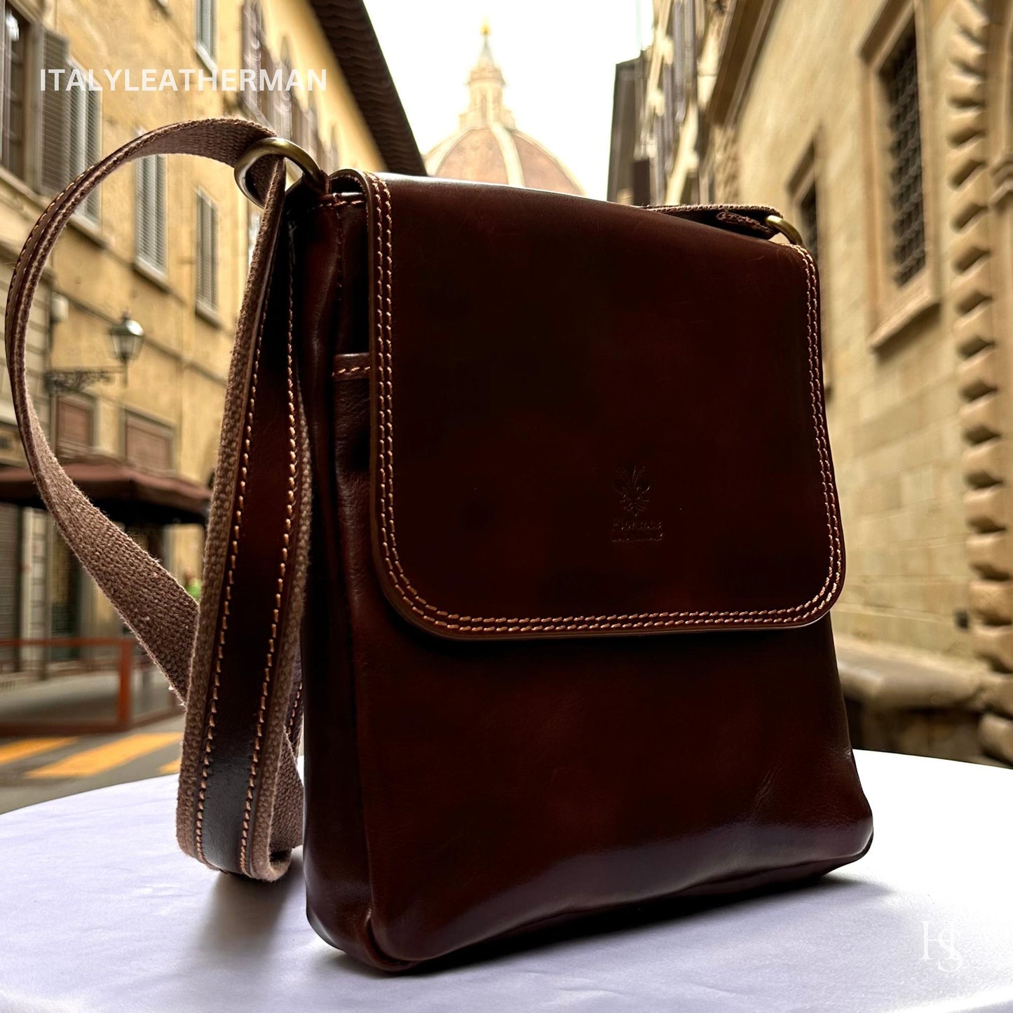 Italian Handmade Leather Crossbody Bags for Men Made In Italy from - Italy Leather Shop
