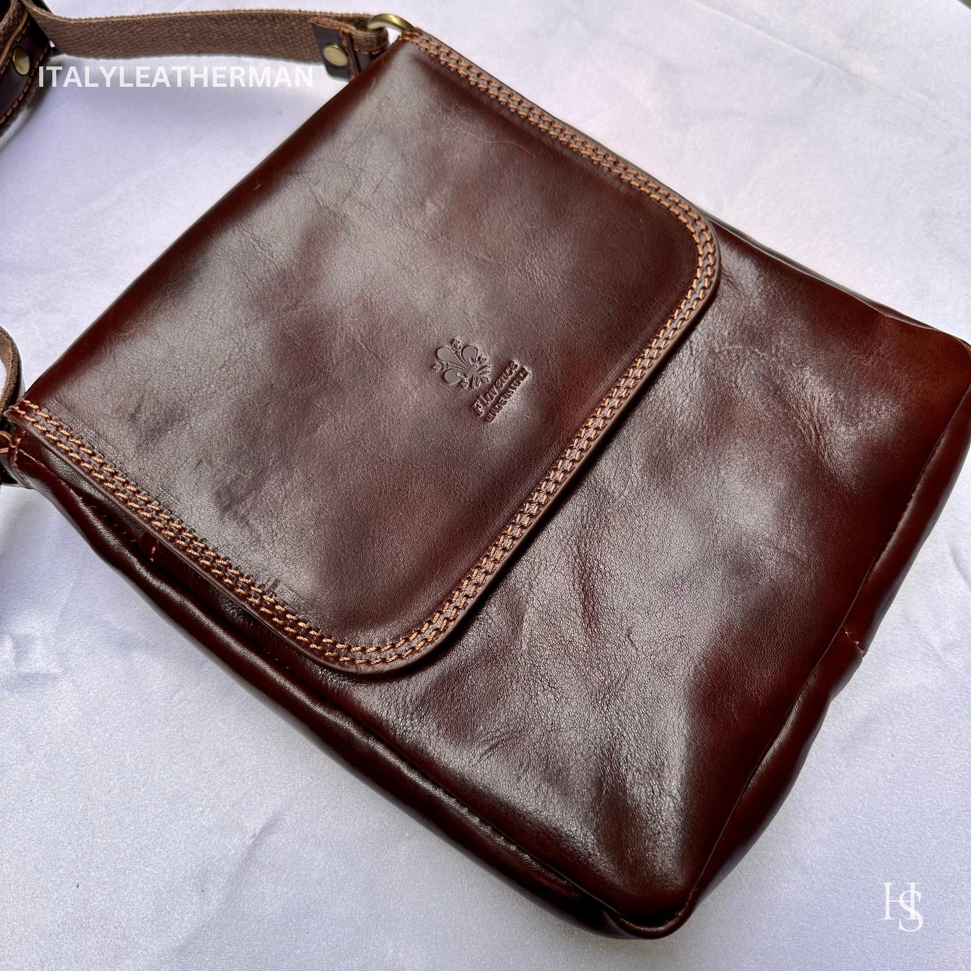 Italian Handmade Leather Crossbody Bags for Men Made In Italy from - Italy Leather Shop
