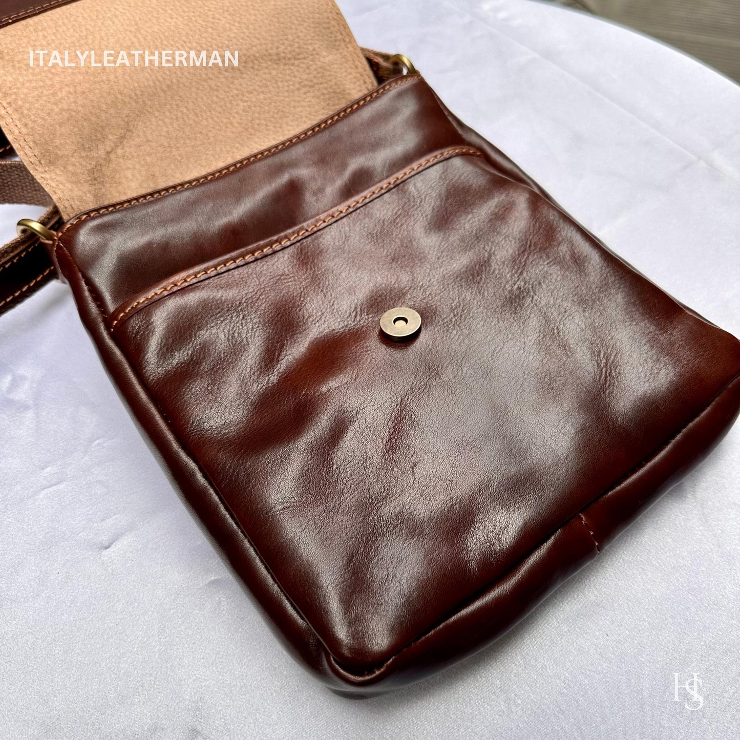 Italian Handmade Leather Crossbody Bags for Men Made In Italy from - Italy Leather Shop