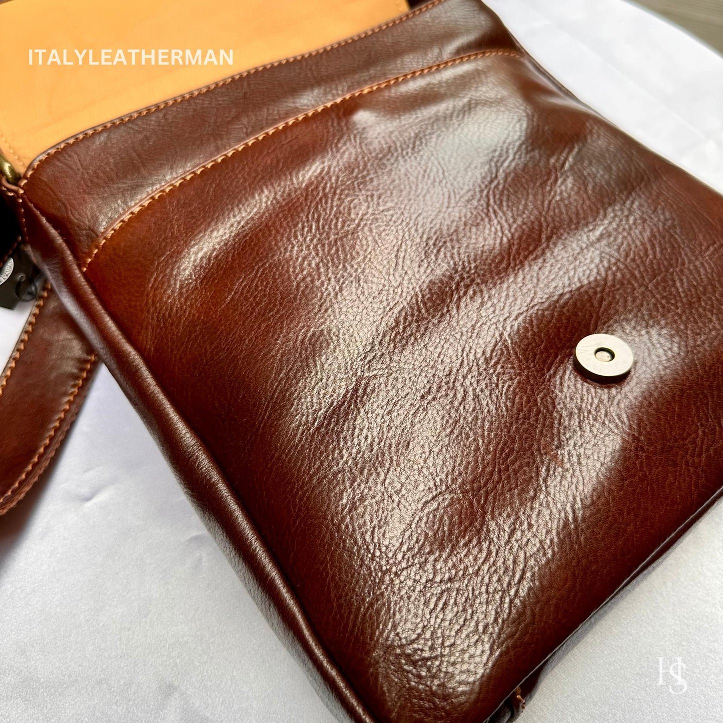 Italian Handmade Leather Crossbody Bags for Men Made In Italy from Florence - Italy Leather Shop