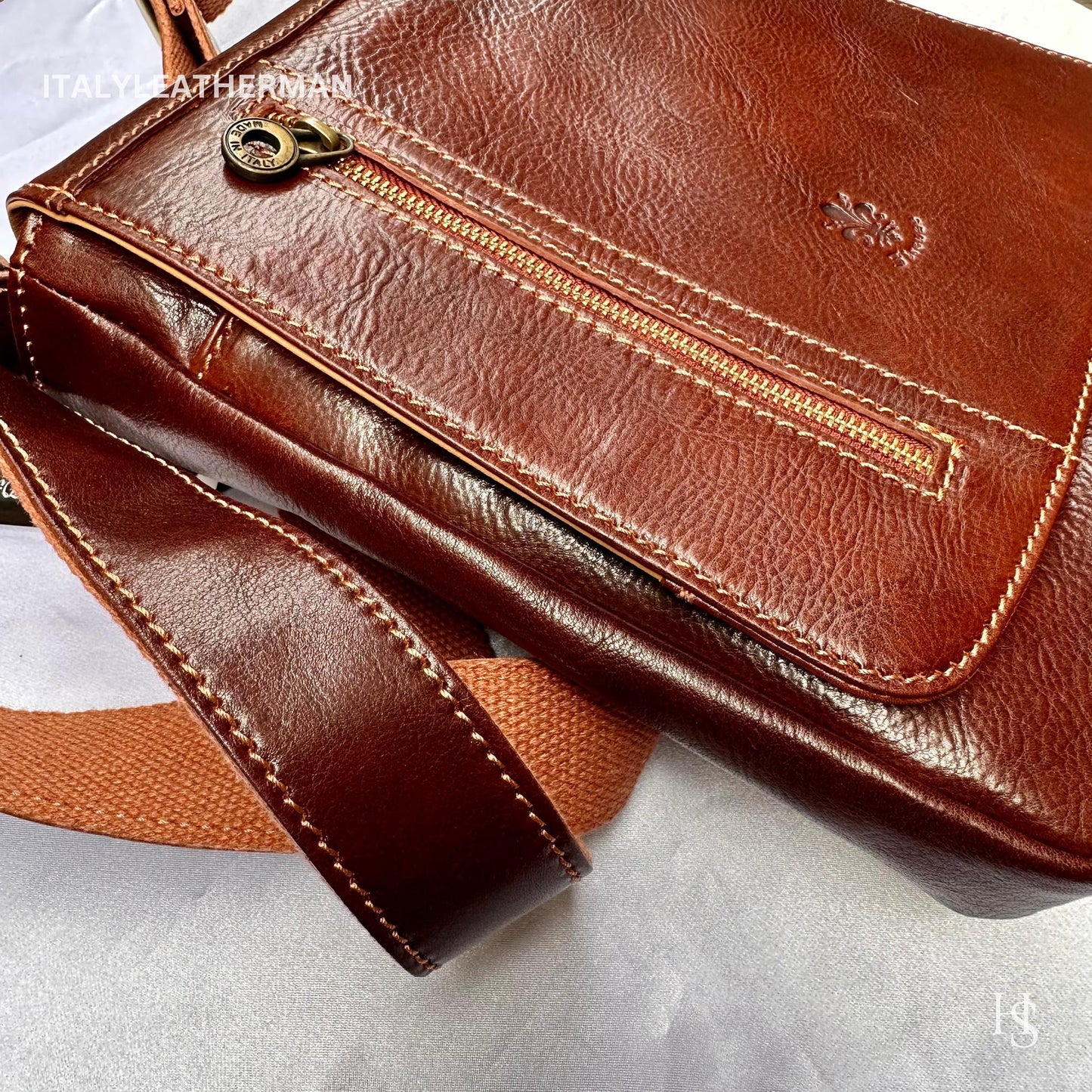 Italian Handmade Leather Crossbody Bags for Men Made In Italy from Florence - Italy Leather Shop