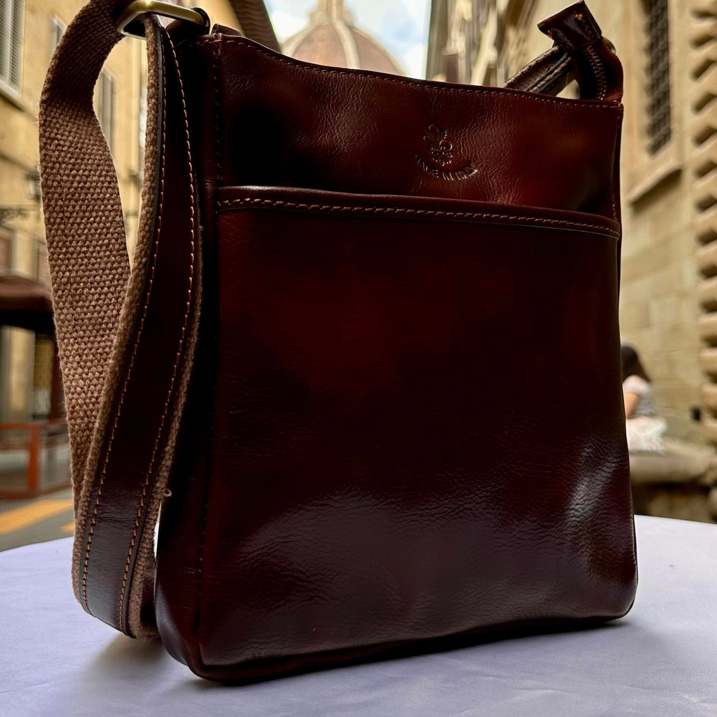 Italian Handmade Leather Crossbody Bags for Men Made In Italy from Florence - Italy Leather Shop