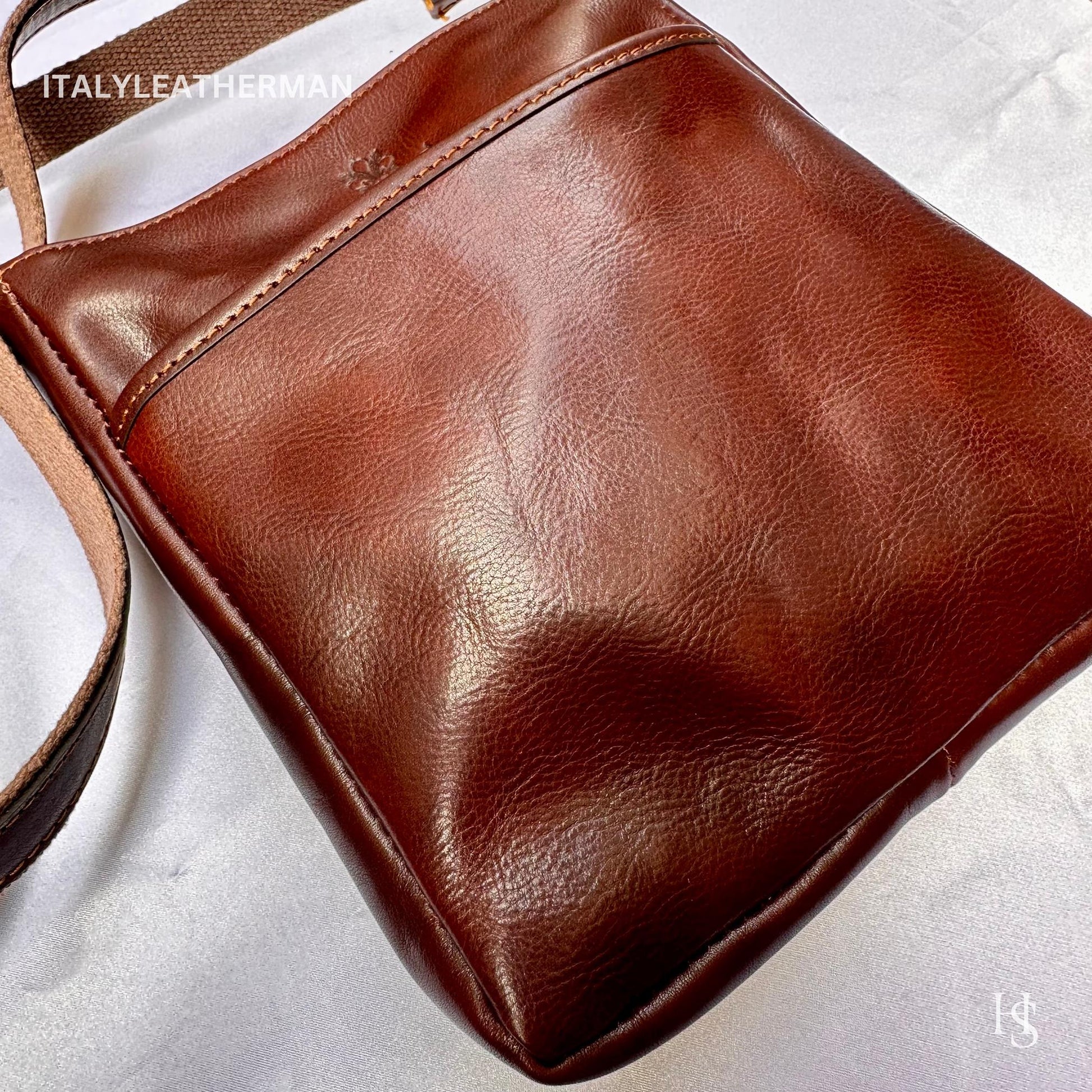 Italian Handmade Leather Crossbody Bags for Men Made In Italy from Florence - Italy Leather Shop
