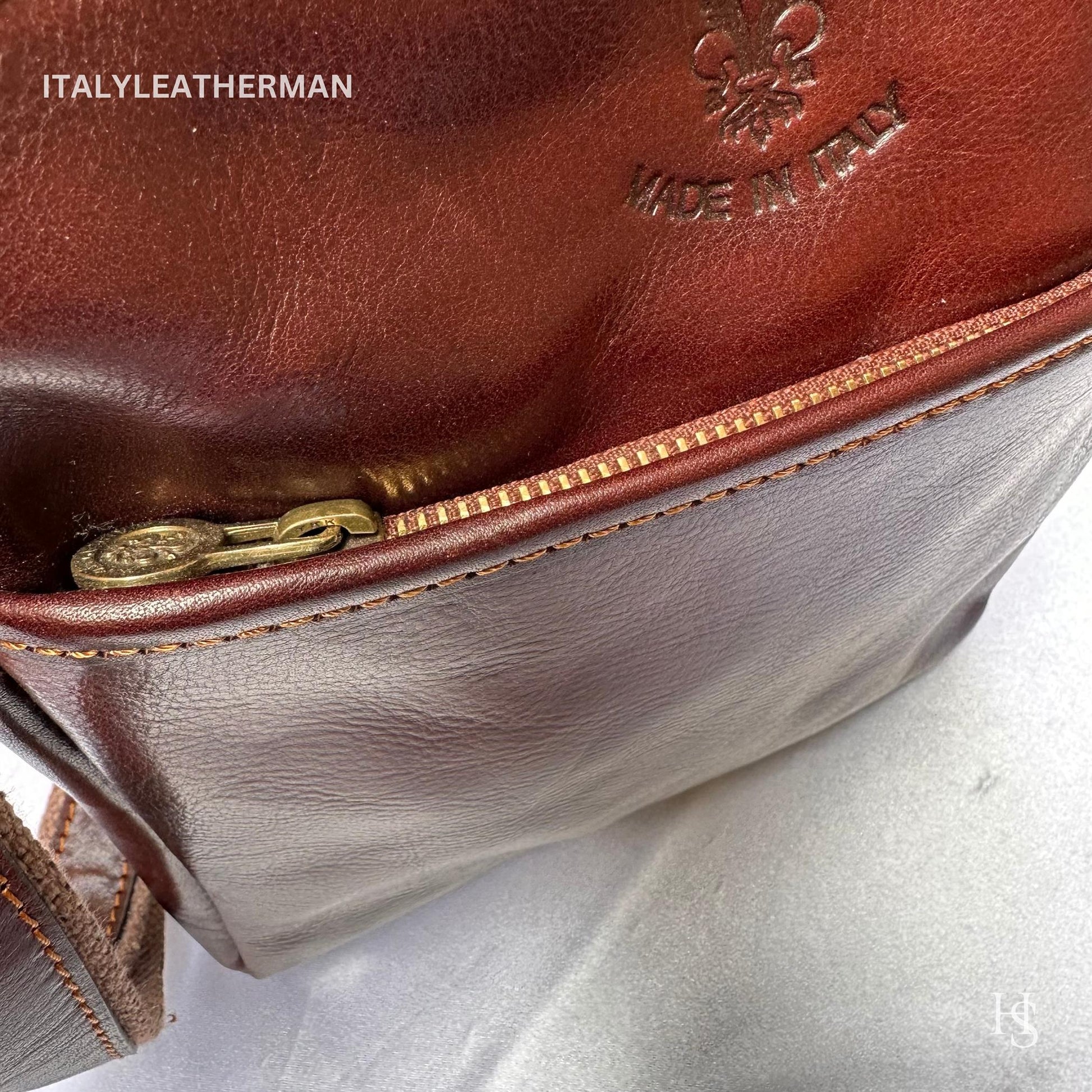 Italian Handmade Leather Crossbody Bags for Men Made In Italy from Florence - Italy Leather Shop