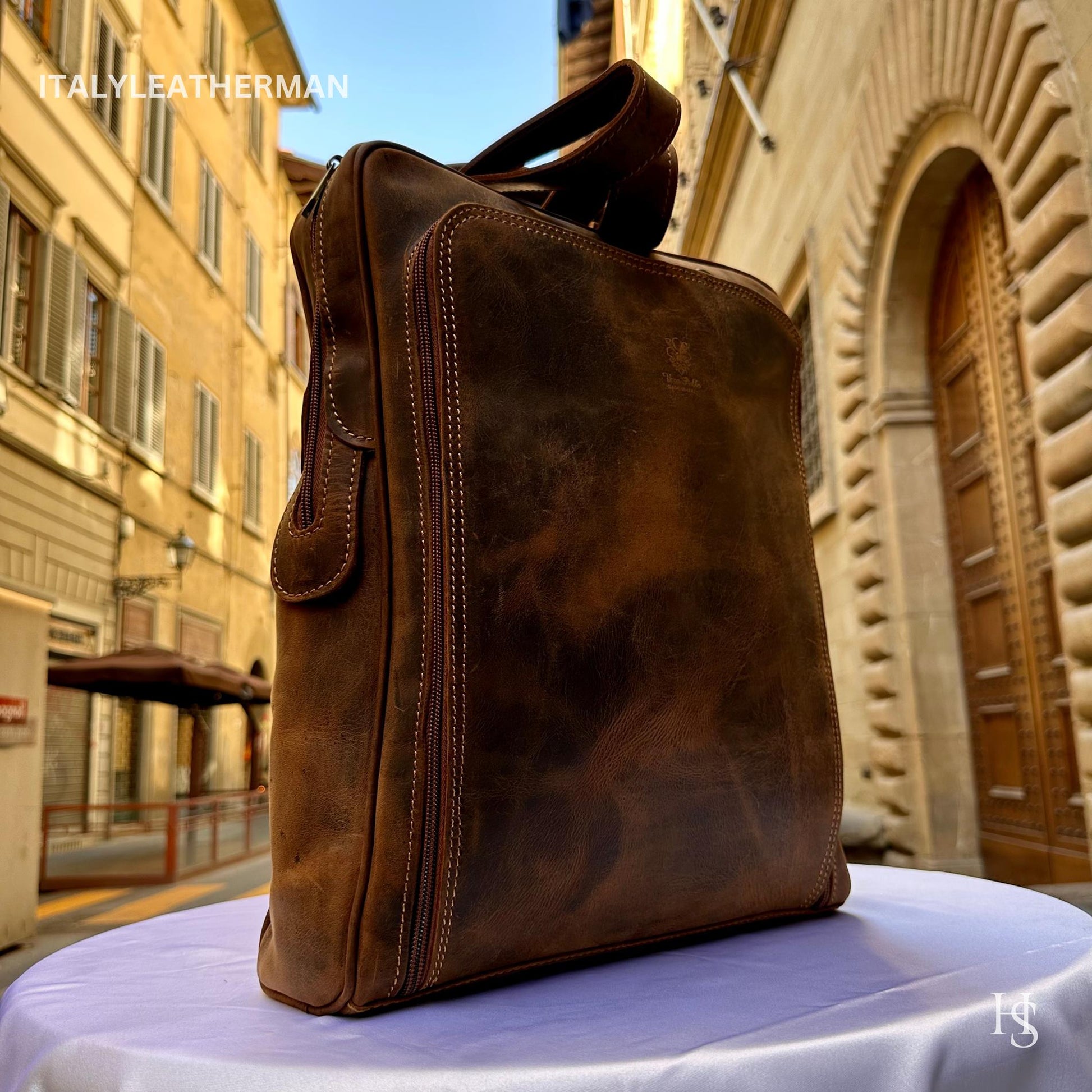 Italian Leather Backpack for Men Handmade Excellence from Florence - Italy Leather Shop
