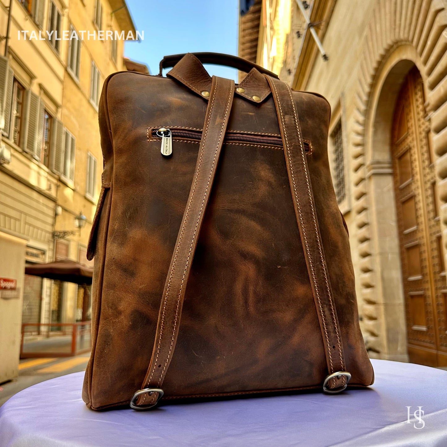 Italian Leather Backpack for Men Handmade Excellence from Florence - Italy Leather Shop