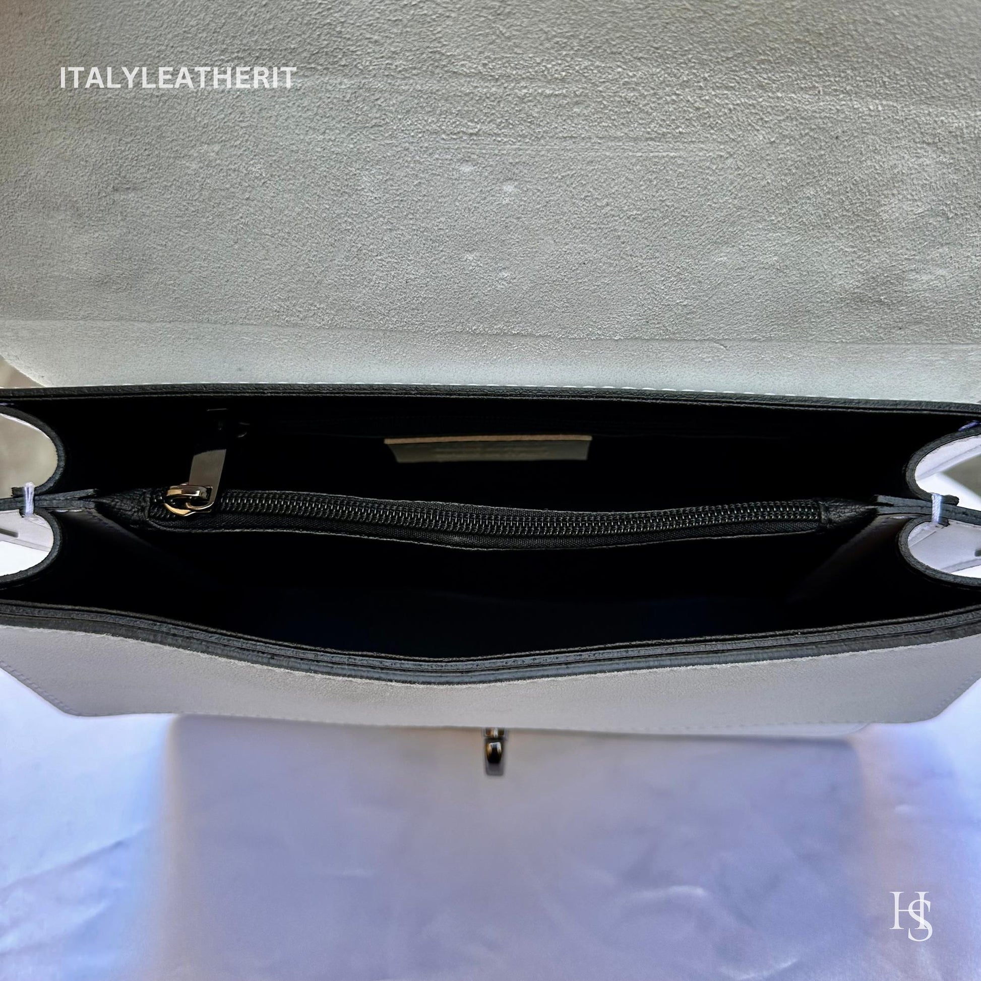 Italian Handmade Leather Top-Handle Bag Elegant Design from Florence - Italy Leather Shop