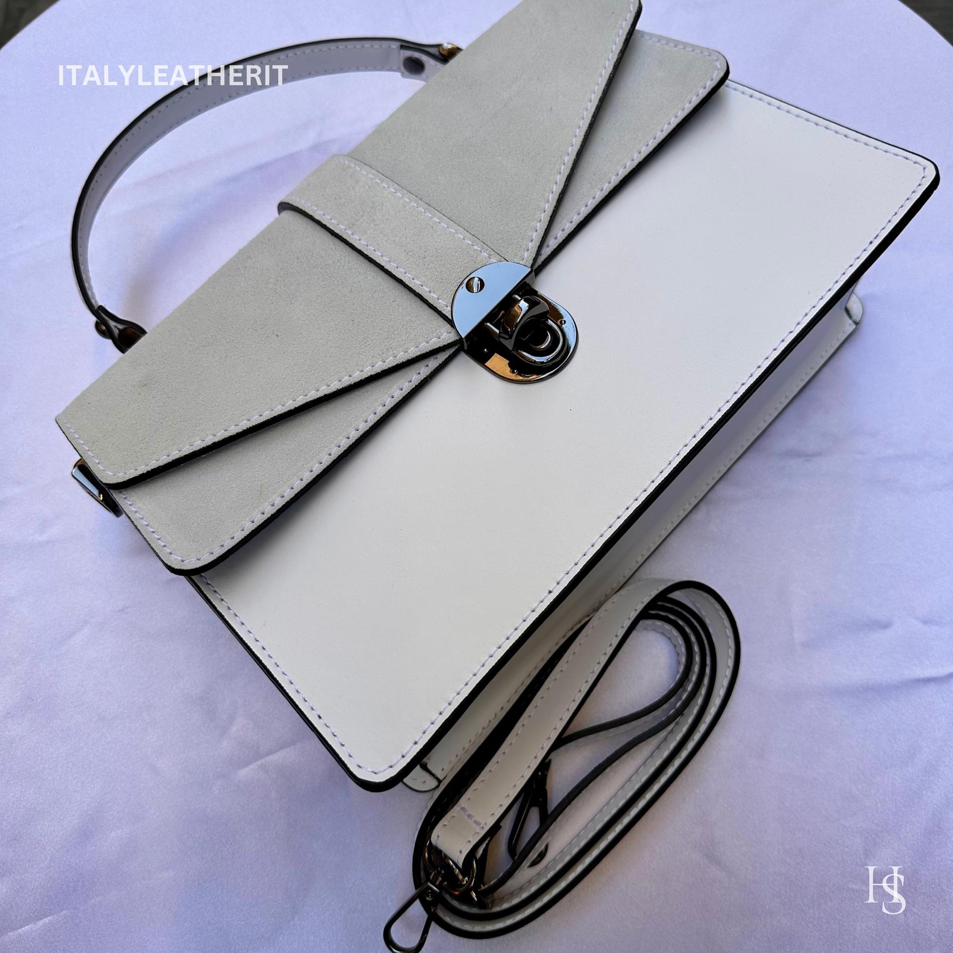 Italian Handmade Leather Top-Handle Bag Elegant Design from Florence - Italy Leather Shop