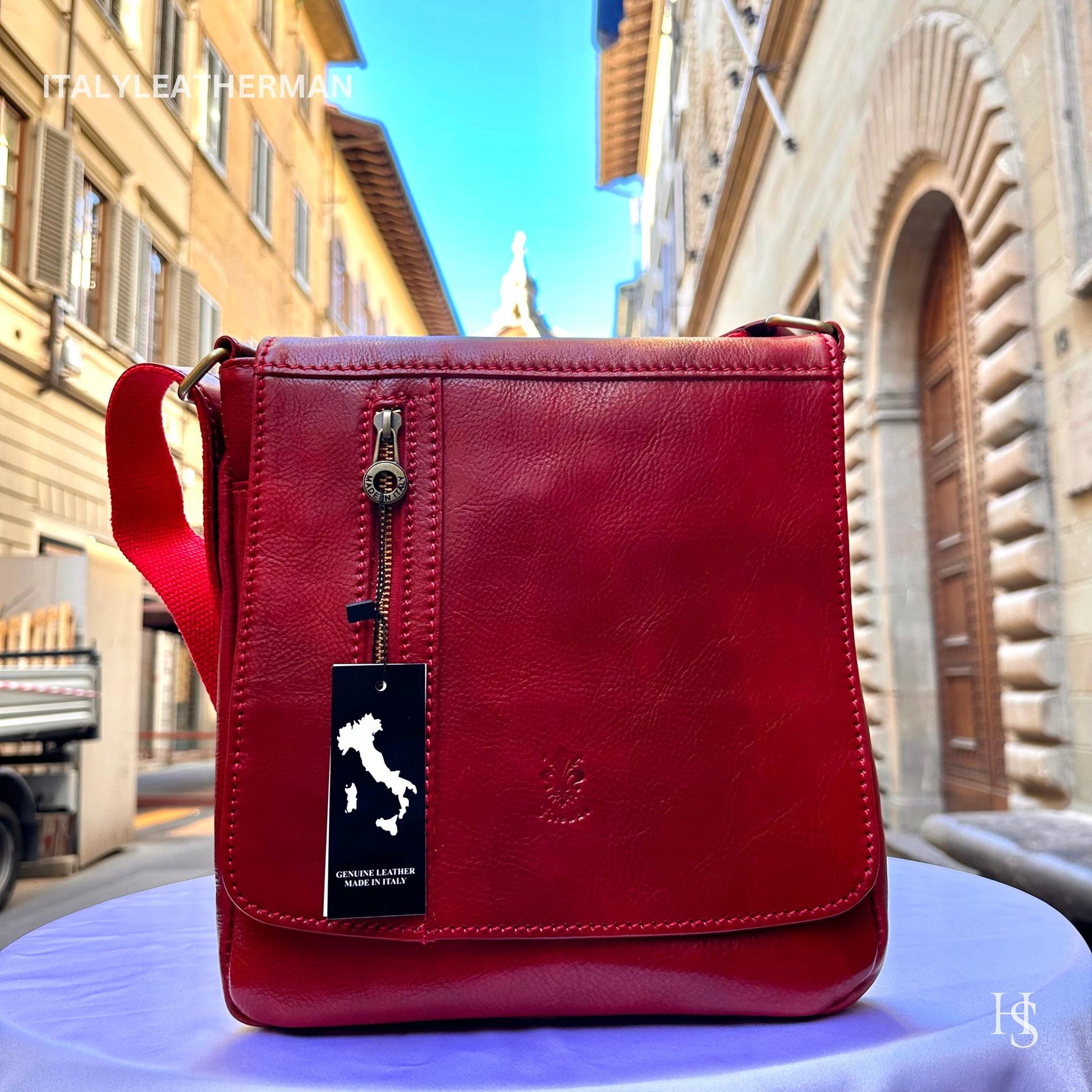 Italian Handmade Leather Crossbody Bags for Men Made In Italy from Florence - Italy Leather Shop