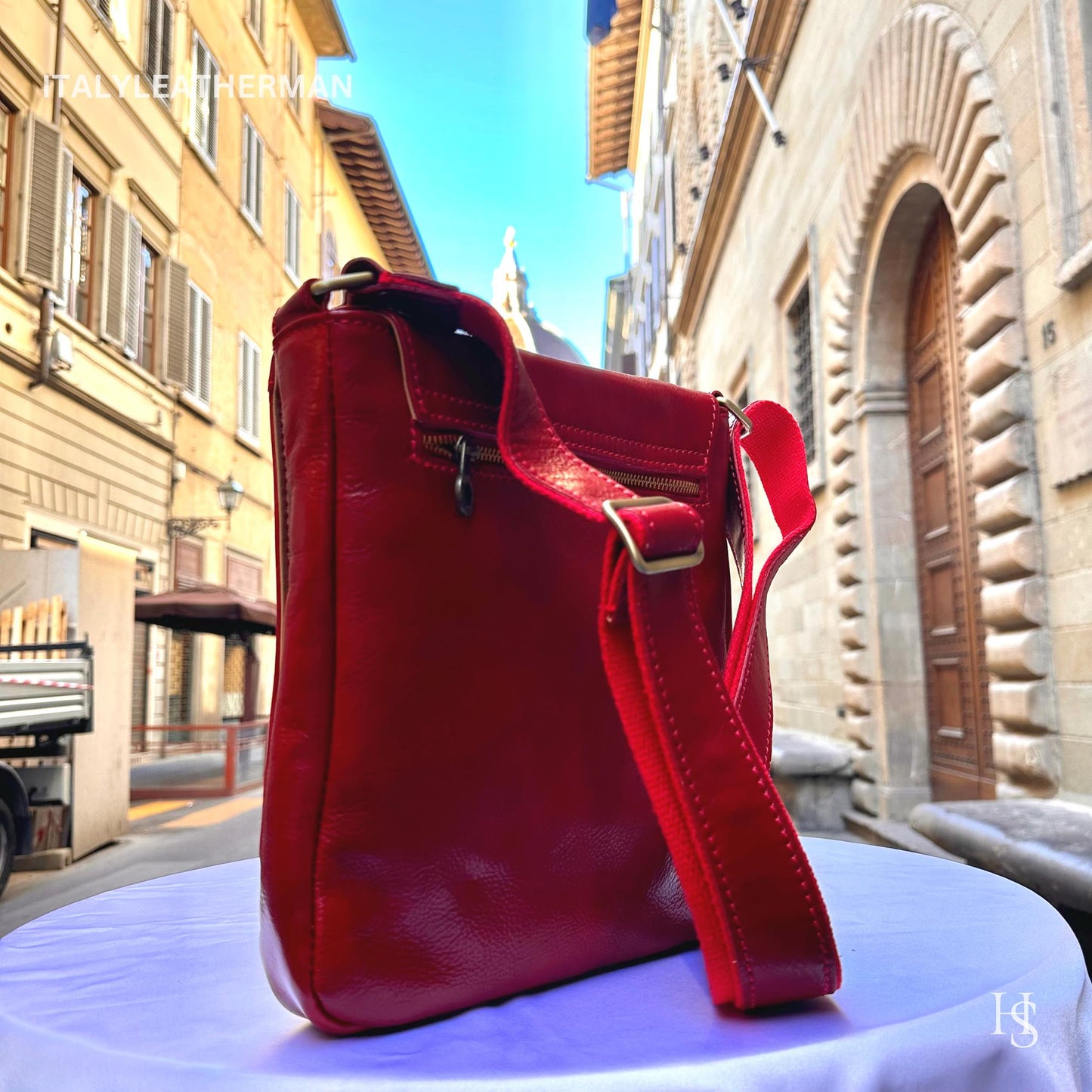 Italian Handmade Leather Crossbody Bags for Men Made In Italy from Florence - Italy Leather Shop