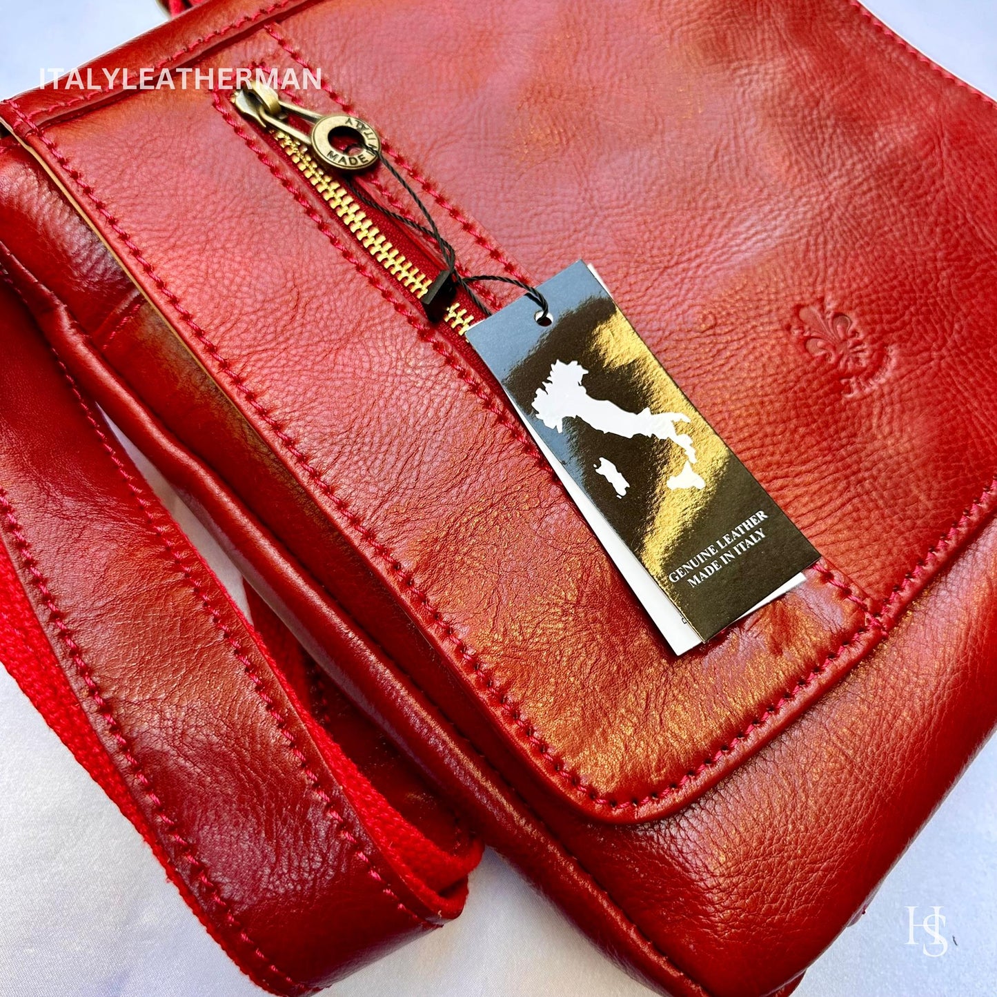 Italian Handmade Leather Crossbody Bags for Men Made In Italy from Florence - Italy Leather Shop