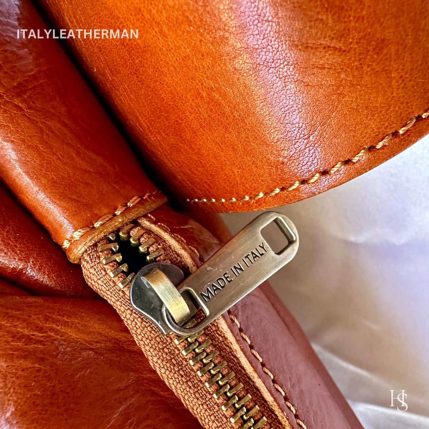 Italian Handmade Leather Sling Bag  Unisex Design, Made in Italy - Italy Leather Shop