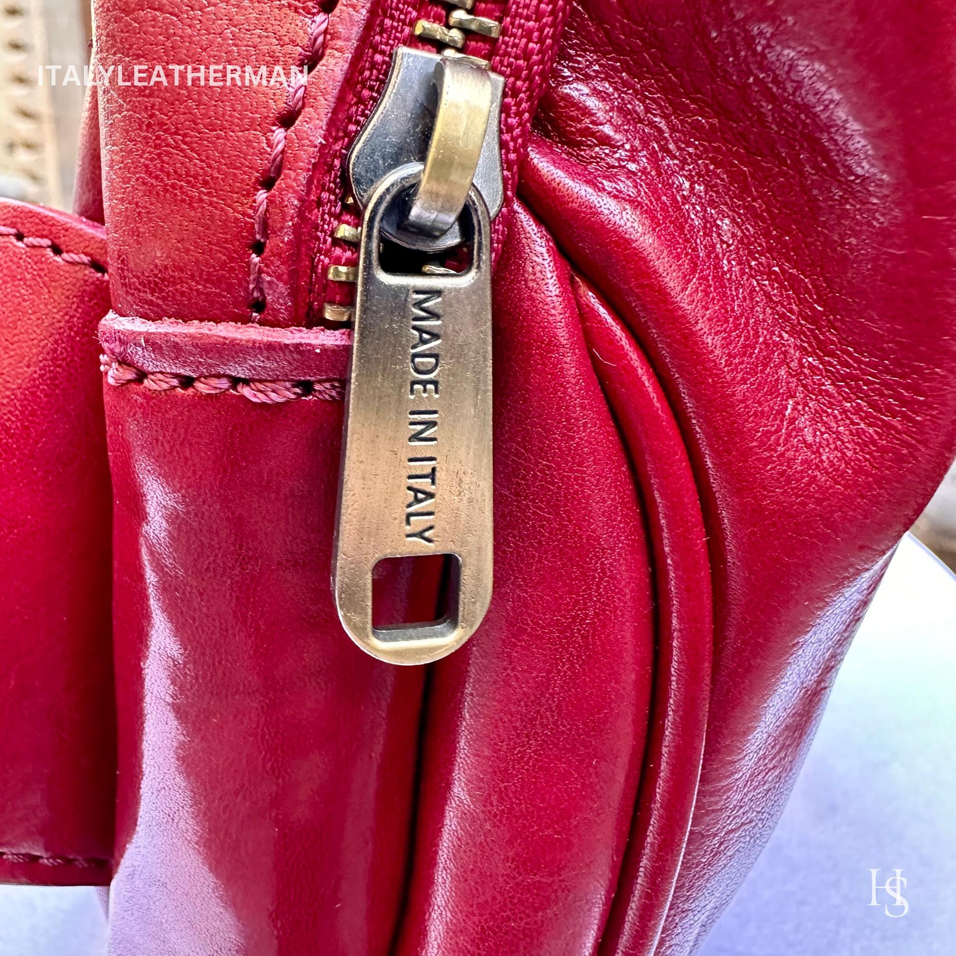 Italian Handmade Leather Sling Bag  Unisex Design, Made in Italy - Italy Leather Shop