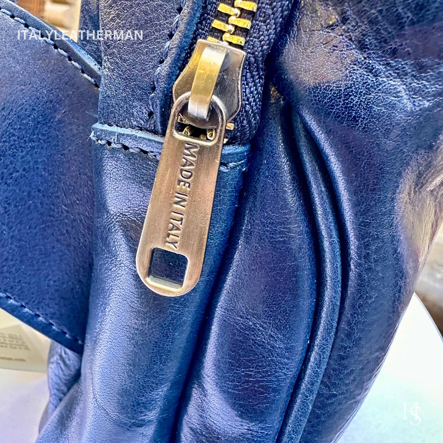 Italian Handmade Leather Sling Bag  Unisex Design, Made in Italy - Italy Leather Shop