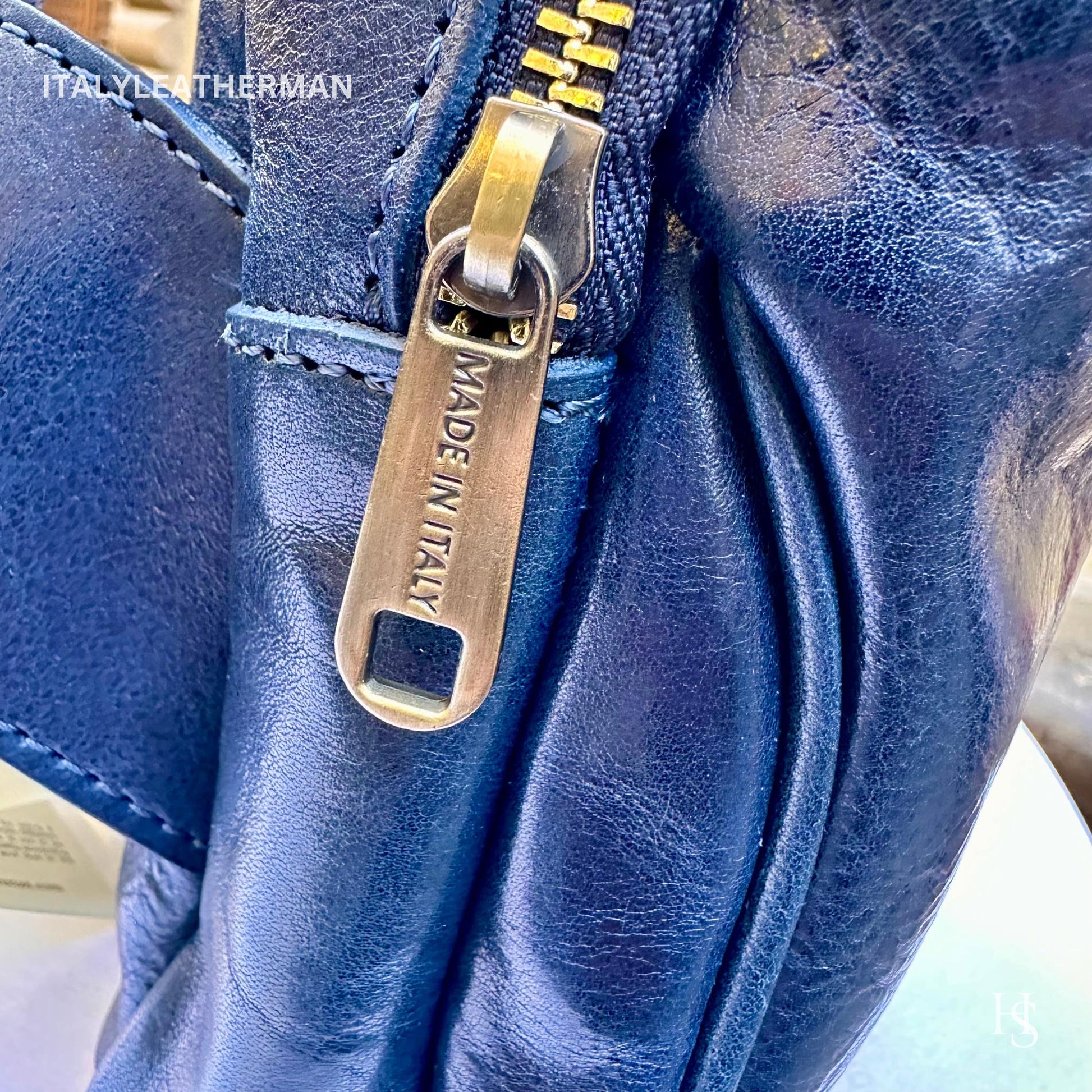 Italian Handmade Leather Sling Bag  Unisex Design, Made in Italy - Italy Leather Shop