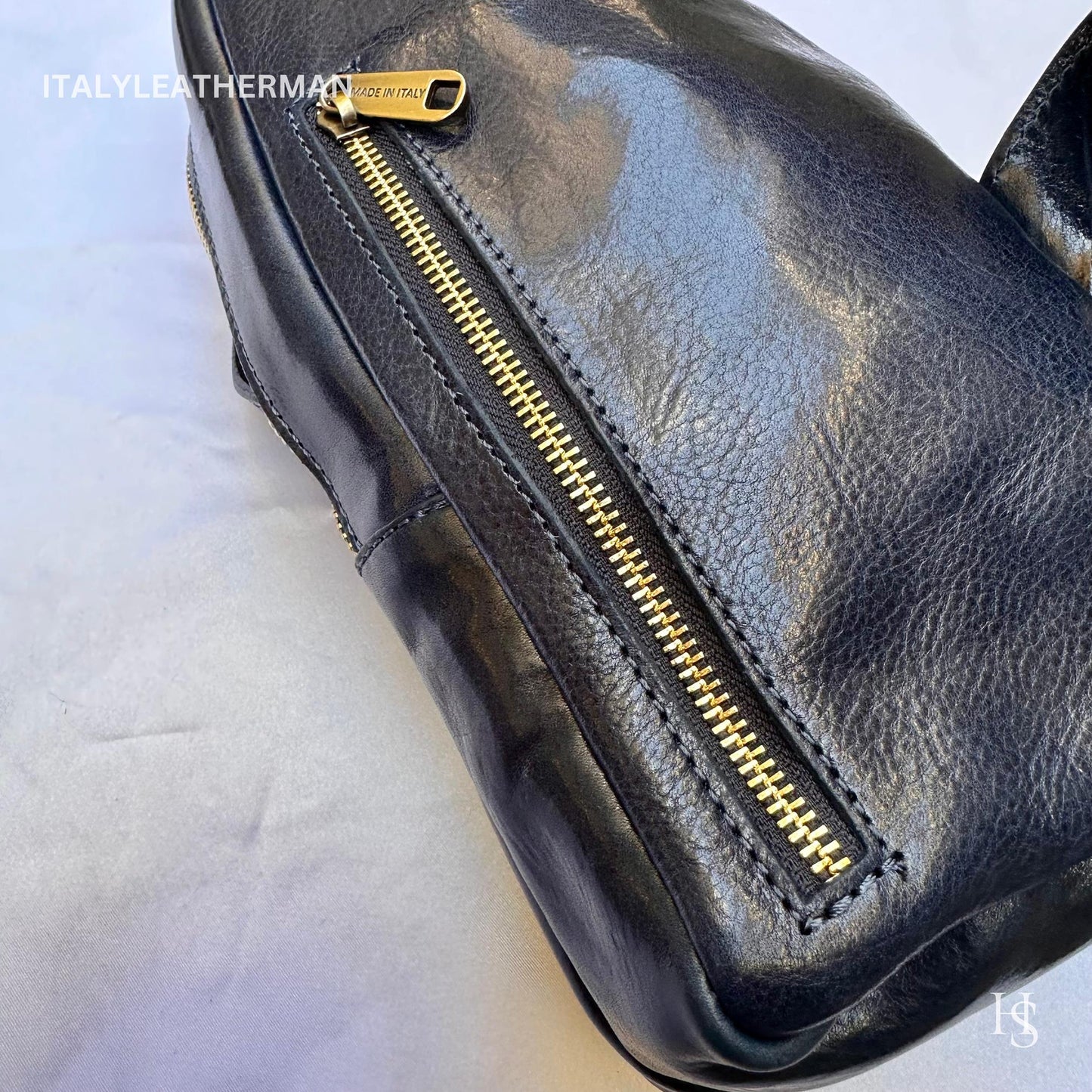Italian Handmade Leather Sling Bag  Unisex Design, Made in Italy - Italy Leather Shop