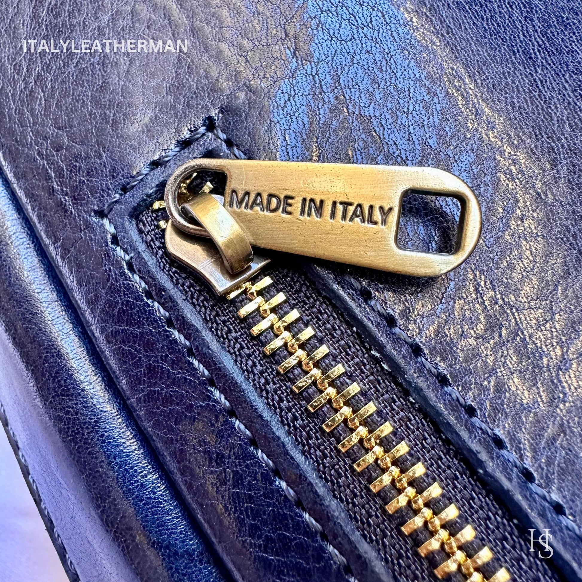 Italian Handmade Leather Sling Bag  Unisex Design, Made in Italy - Italy Leather Shop