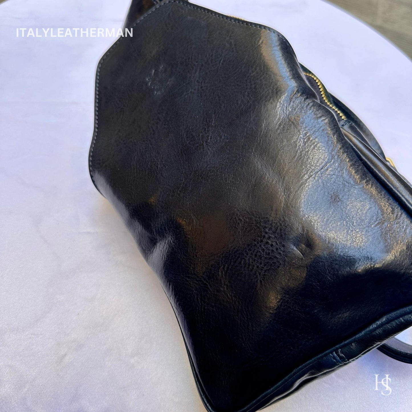 Italian Handmade Leather Sling Bag  Unisex Design, Made in Italy - Italy Leather Shop