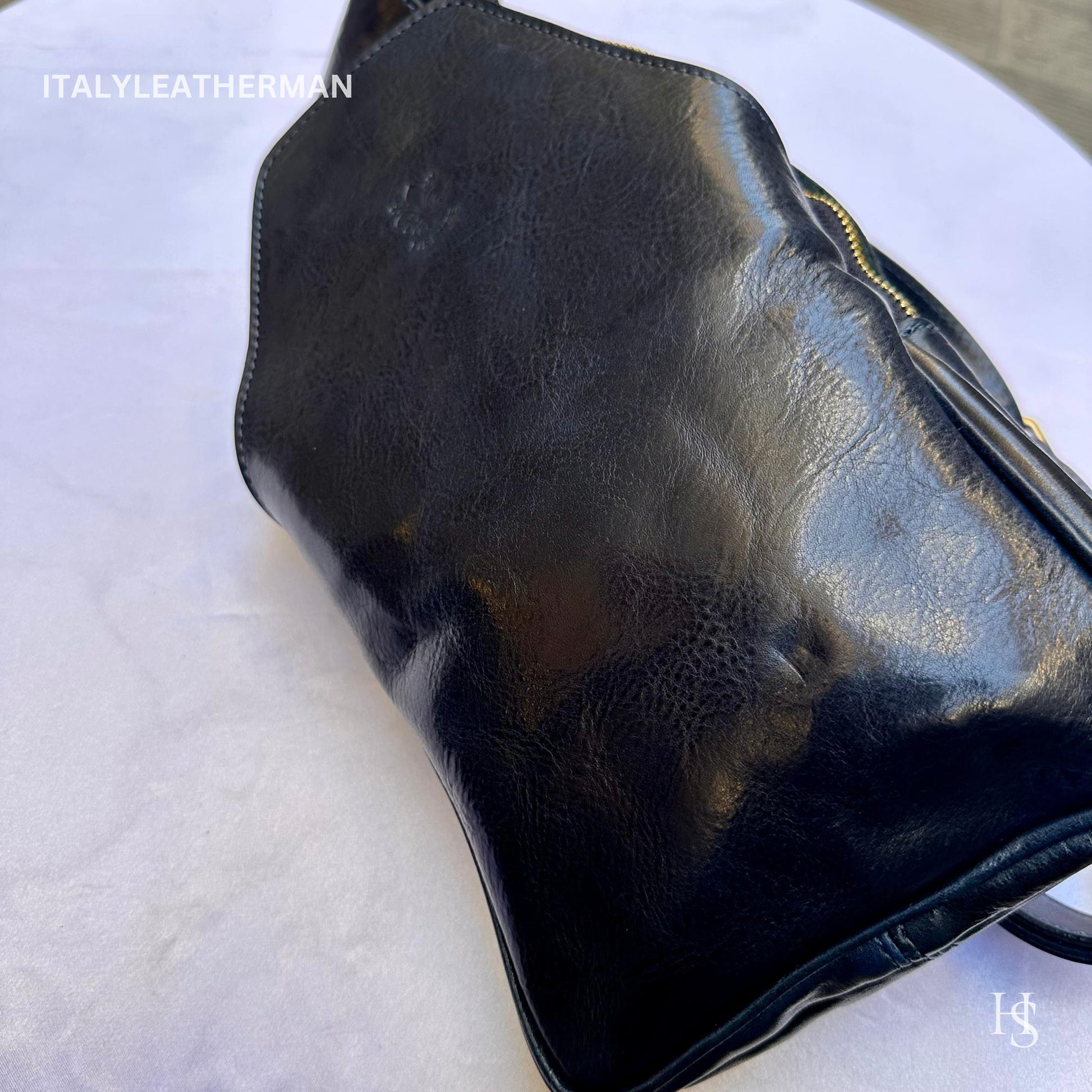 Italian Handmade Leather Sling Bag  Unisex Design, Made in Italy - Italy Leather Shop