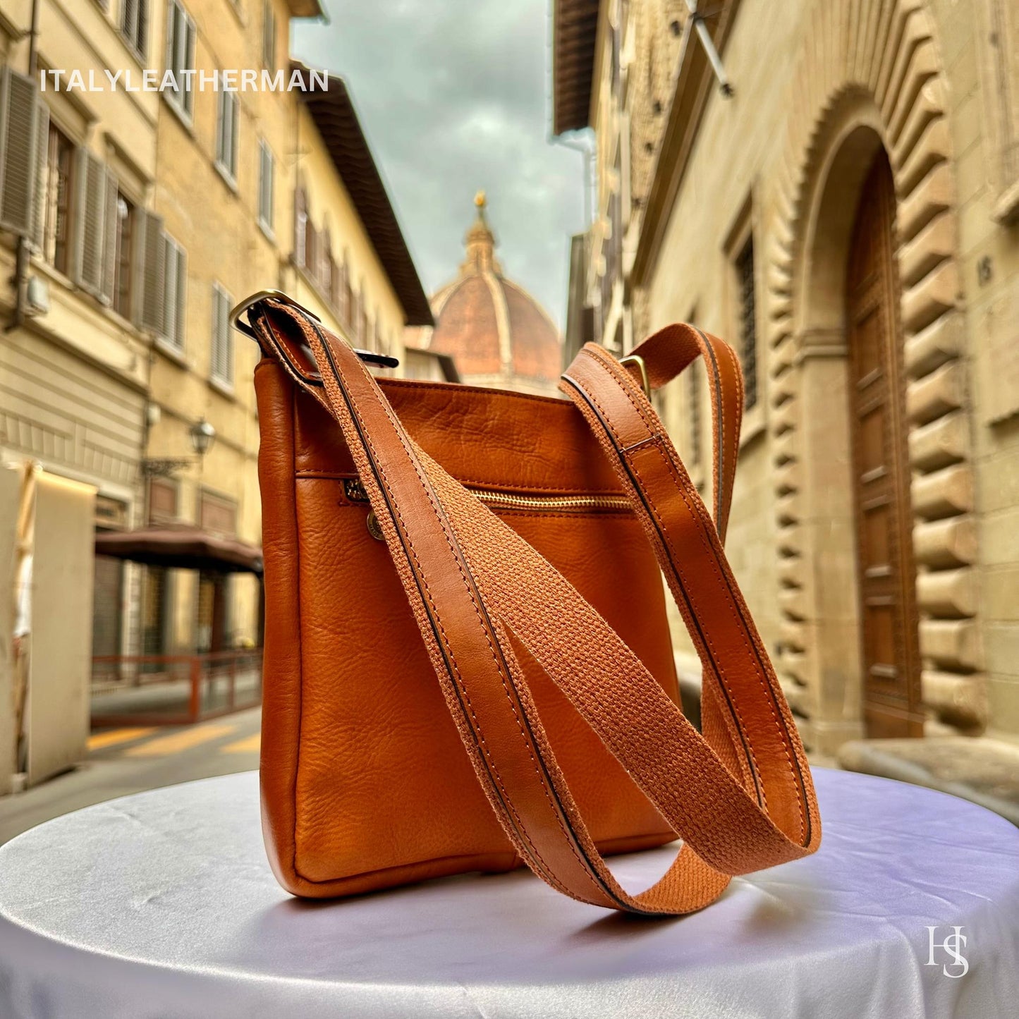Italian Handmade Leather Crossbody Bags for Men Made In Italy from Florence - Italy Leather Shop