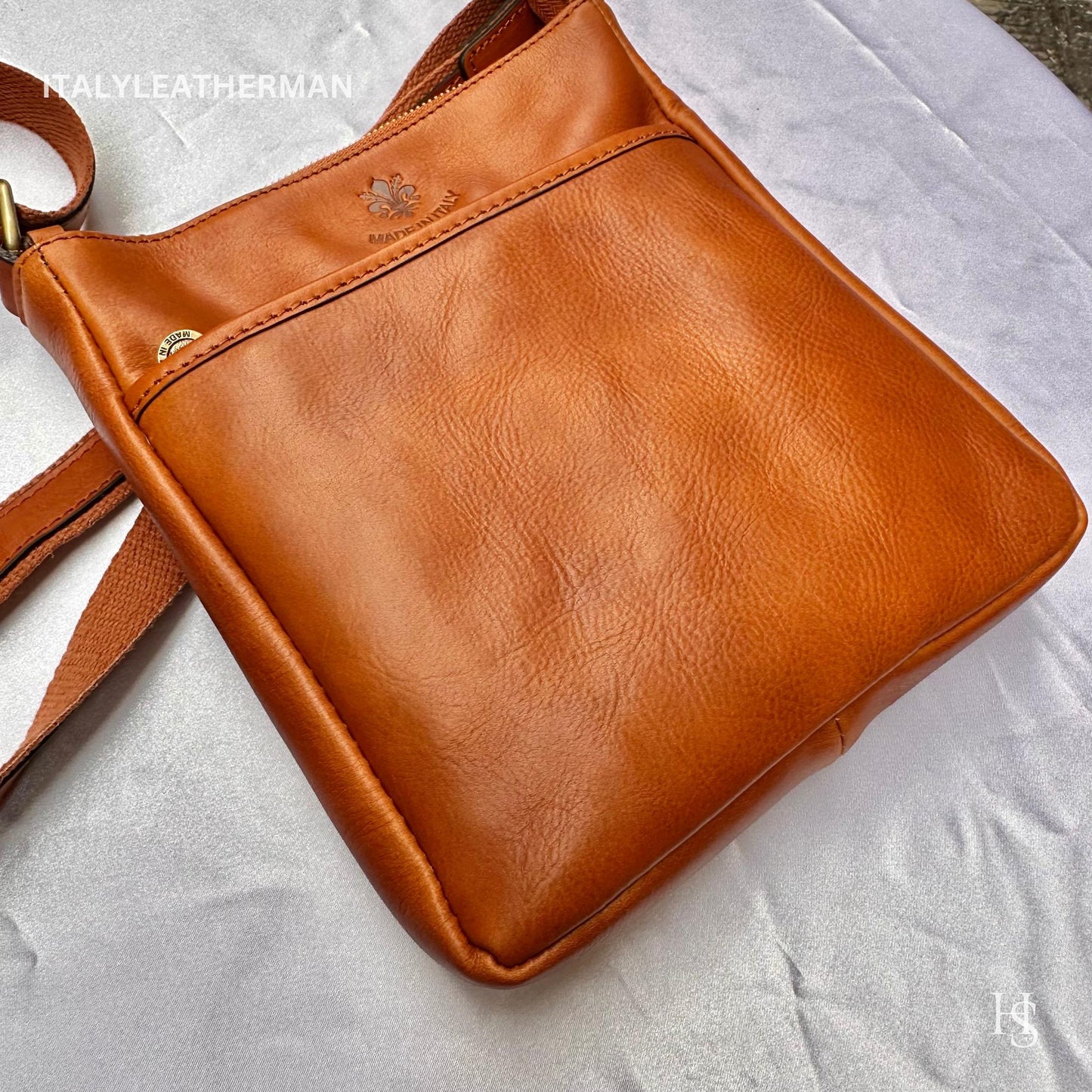Italian Handmade Leather Crossbody Bags for Men Made In Italy from Florence - Italy Leather Shop
