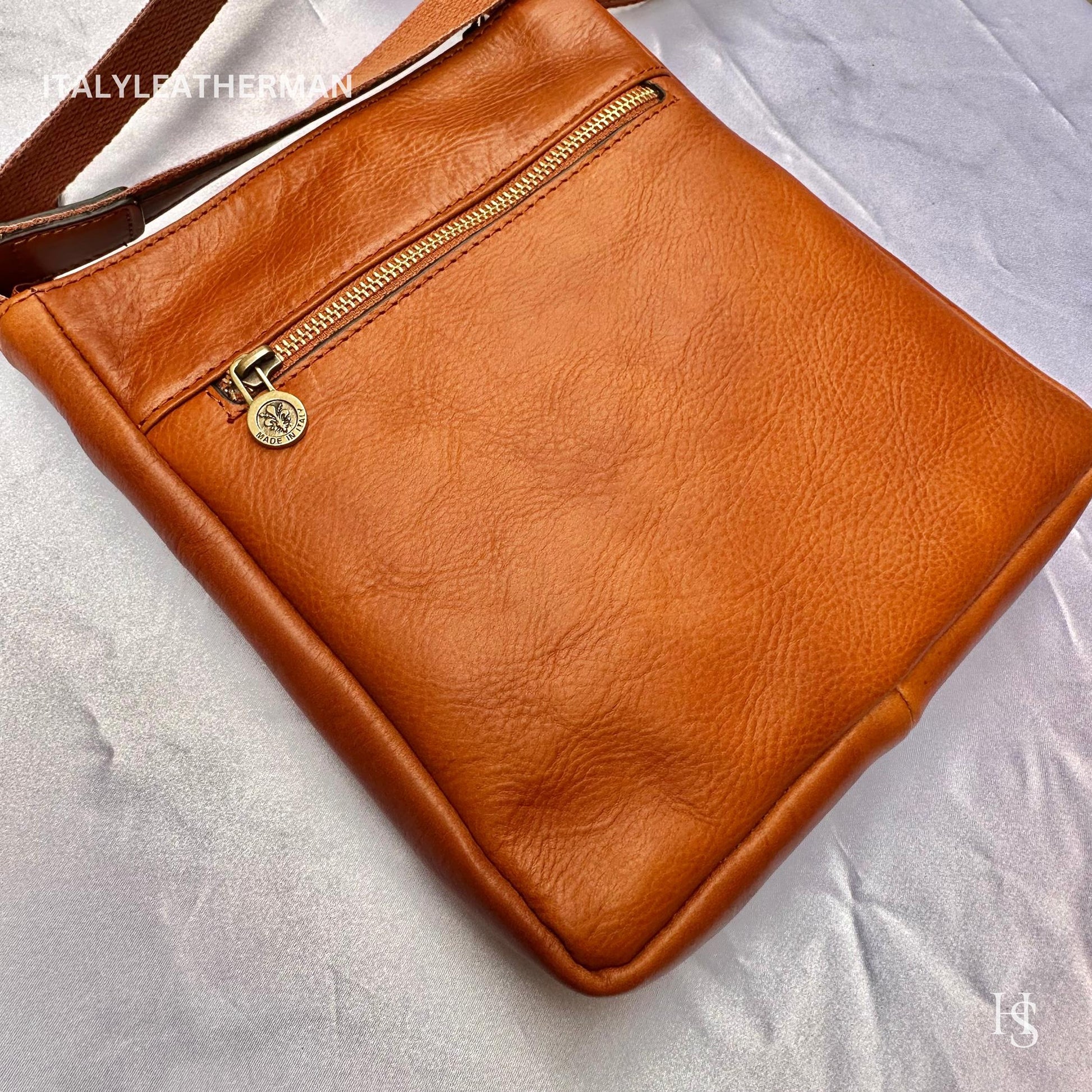 Italian Handmade Leather Crossbody Bags for Men Made In Italy from Florence - Italy Leather Shop