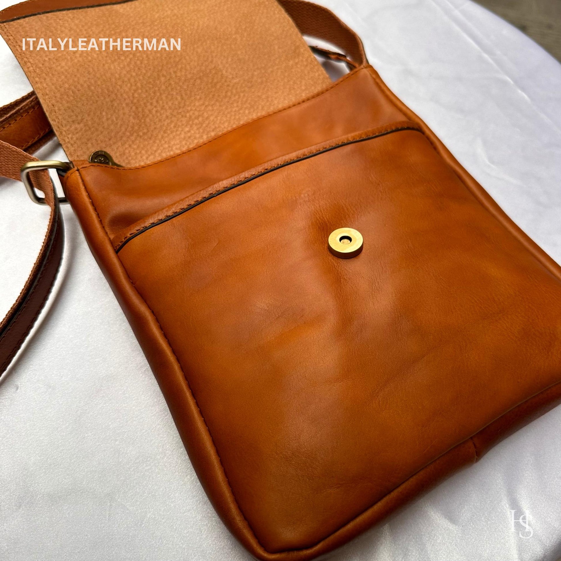 Italian Handmade Leather Crossbody Bags for Men Made In Italy from - Italy Leather Shop