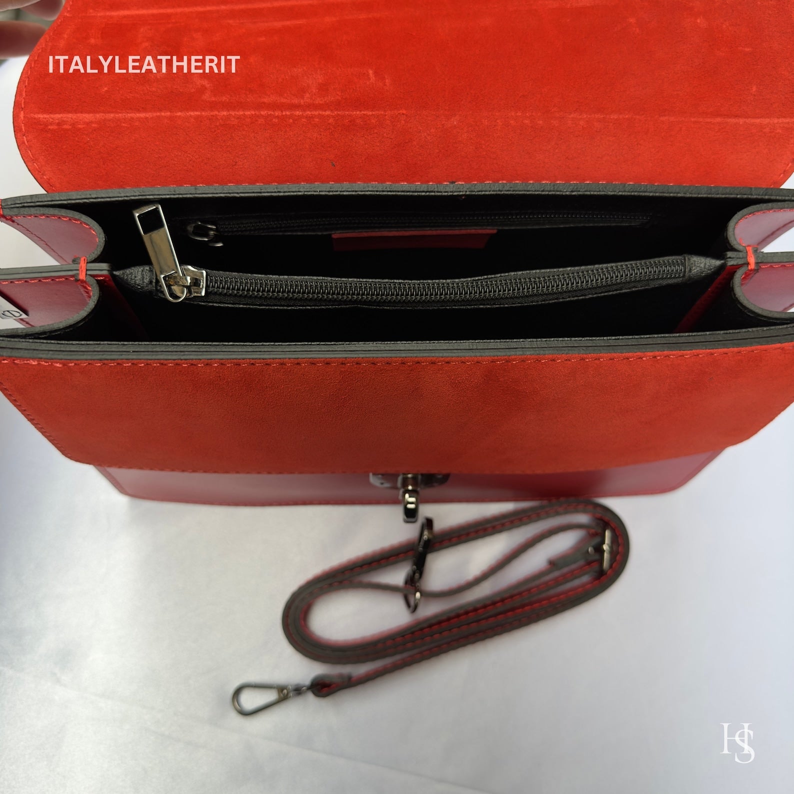 Italian Handmade Leather Top-Handle Bag Elegant Design from Florence - Italy Leather Shop