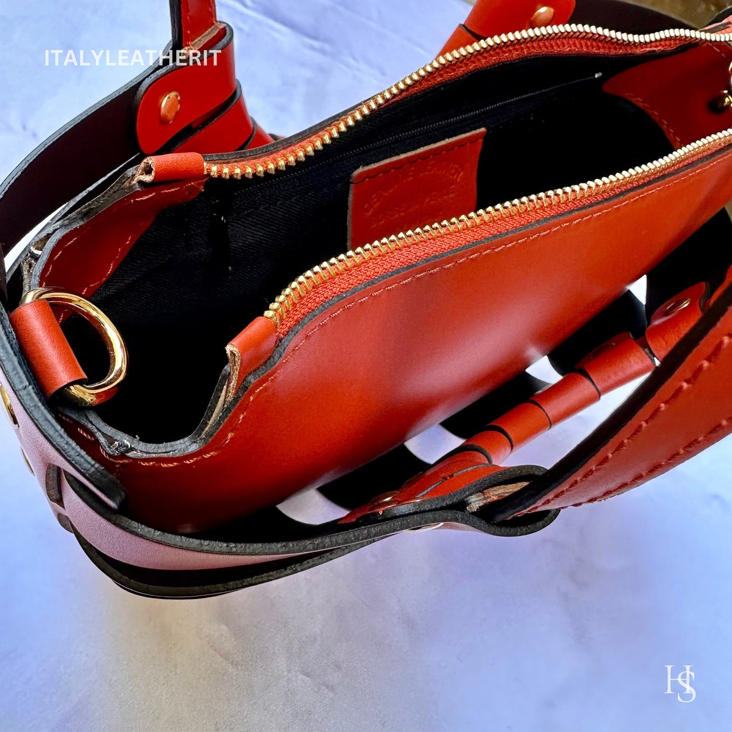 Elegant Italian Leather Shoulder Tote Crafted in Florence Handcrafted in Florence - Italy Leather Shop