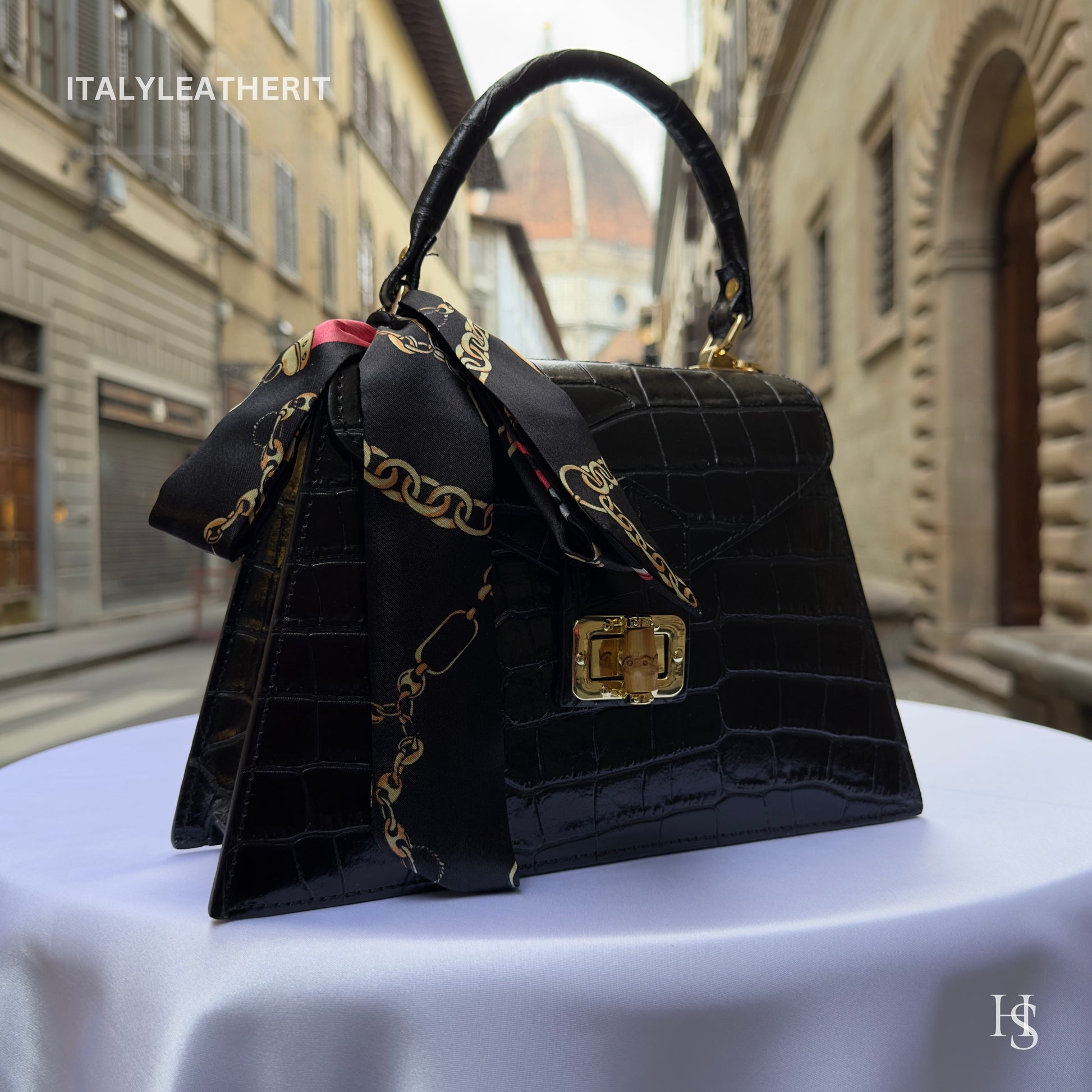 Italian Handmade Leather Bags For Woman l l Elegant Leather Tote From Florence ll Handmade Italy