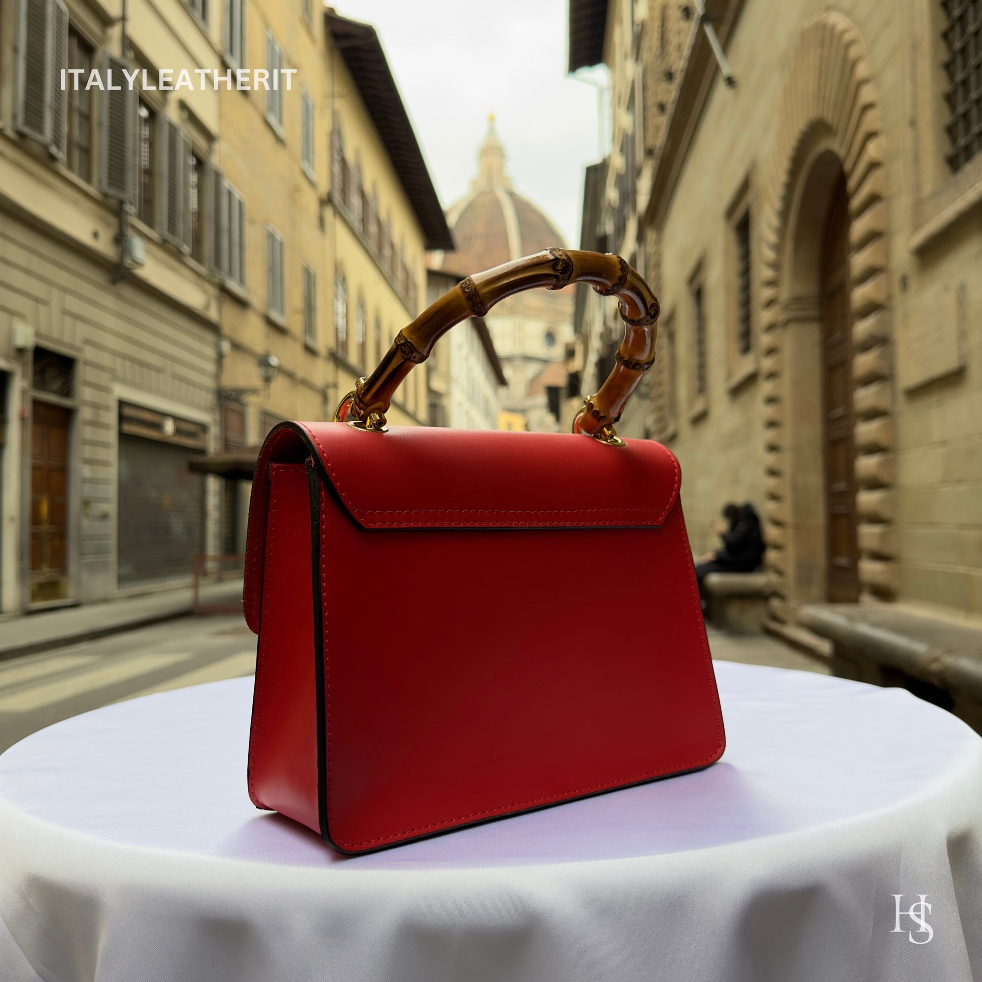 Italian Handmade Leather Bags For Women | Elegant Leather Tote From Florence | Red Handbag, Stylish Purse