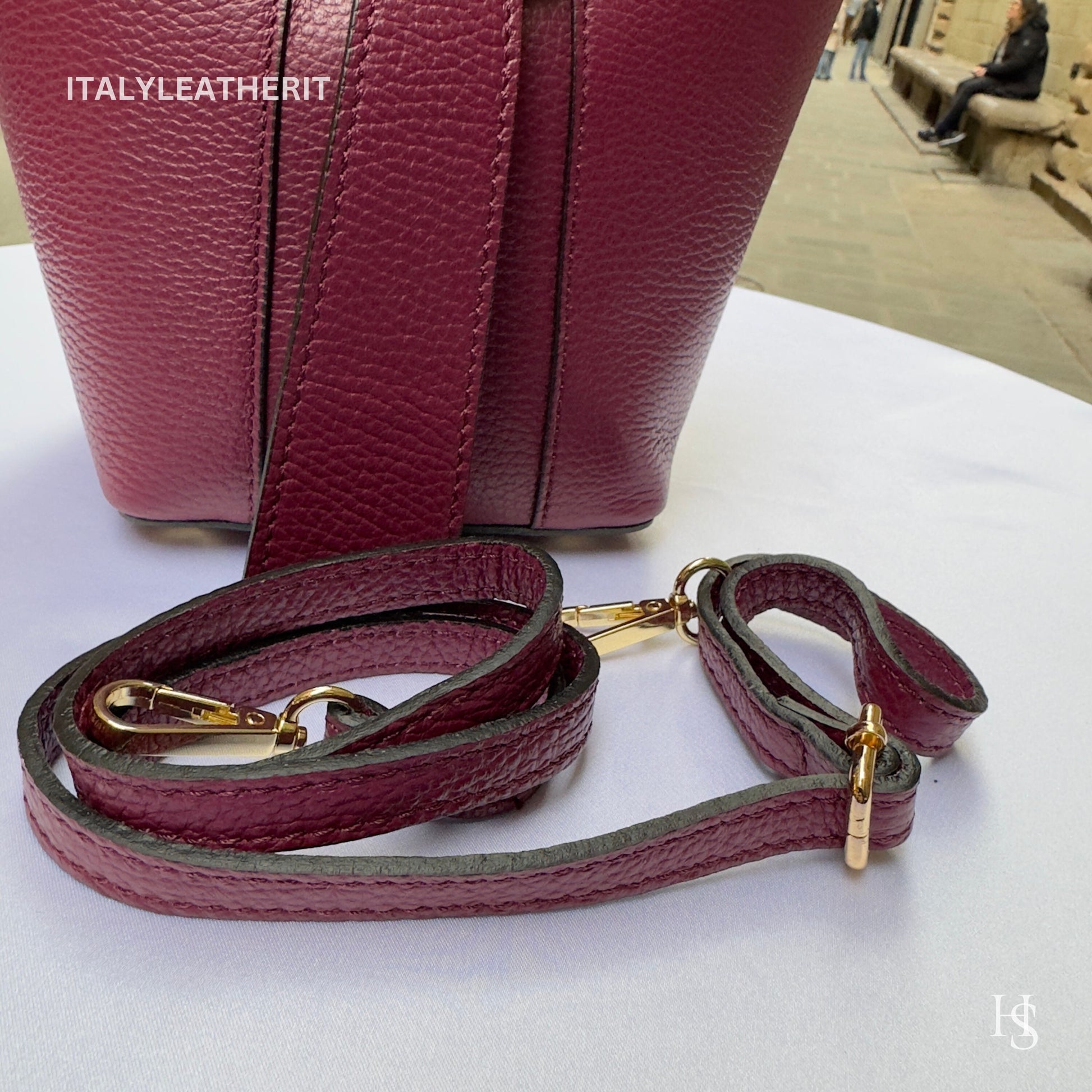 Italian Handmade Leather Bags For Women l l Elegant Leather Tote From Florence, Bucket bag