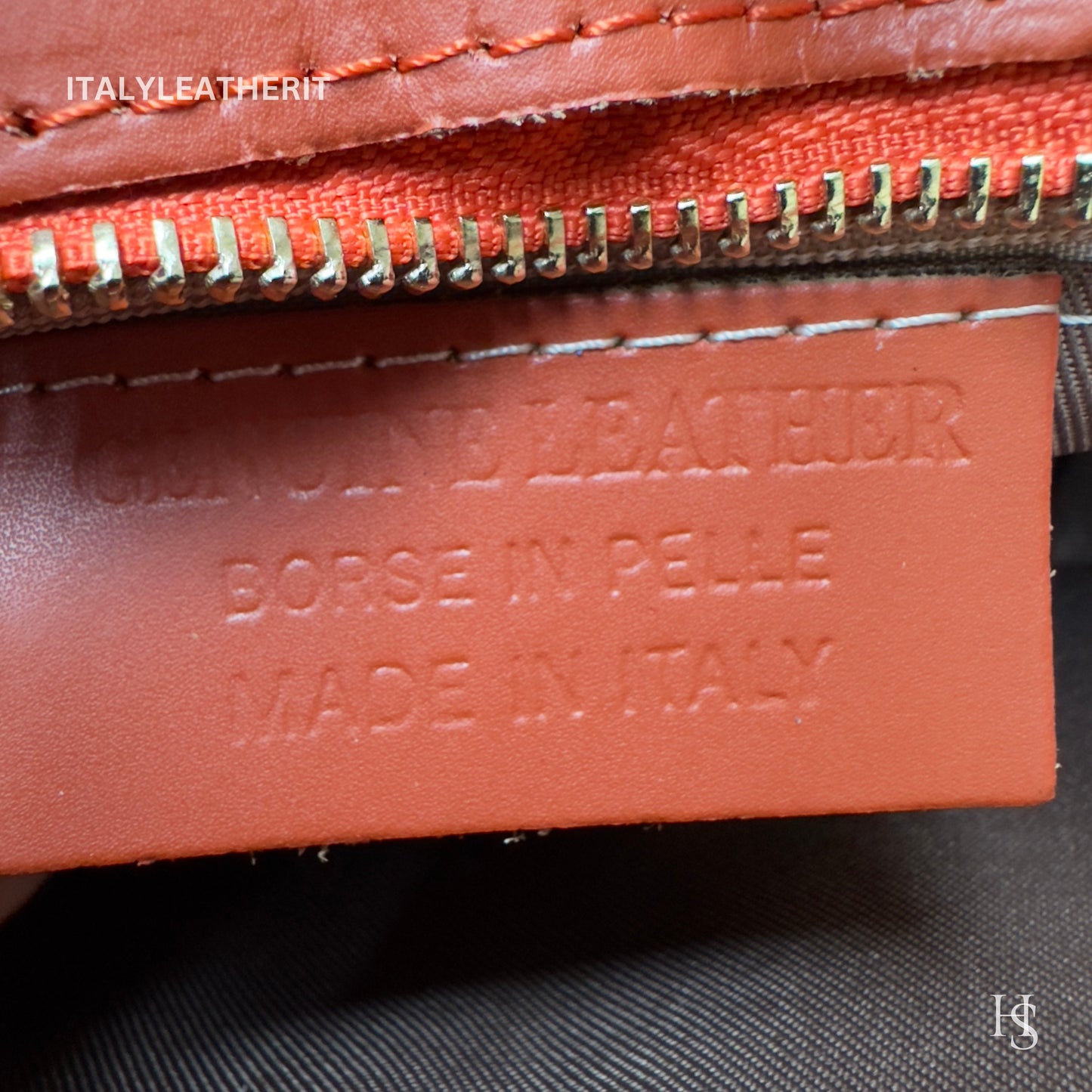 Italian Handmade Leather Bags for Women | Elegant Orange Leather Crossbody Bag from Florence, Gift For Her