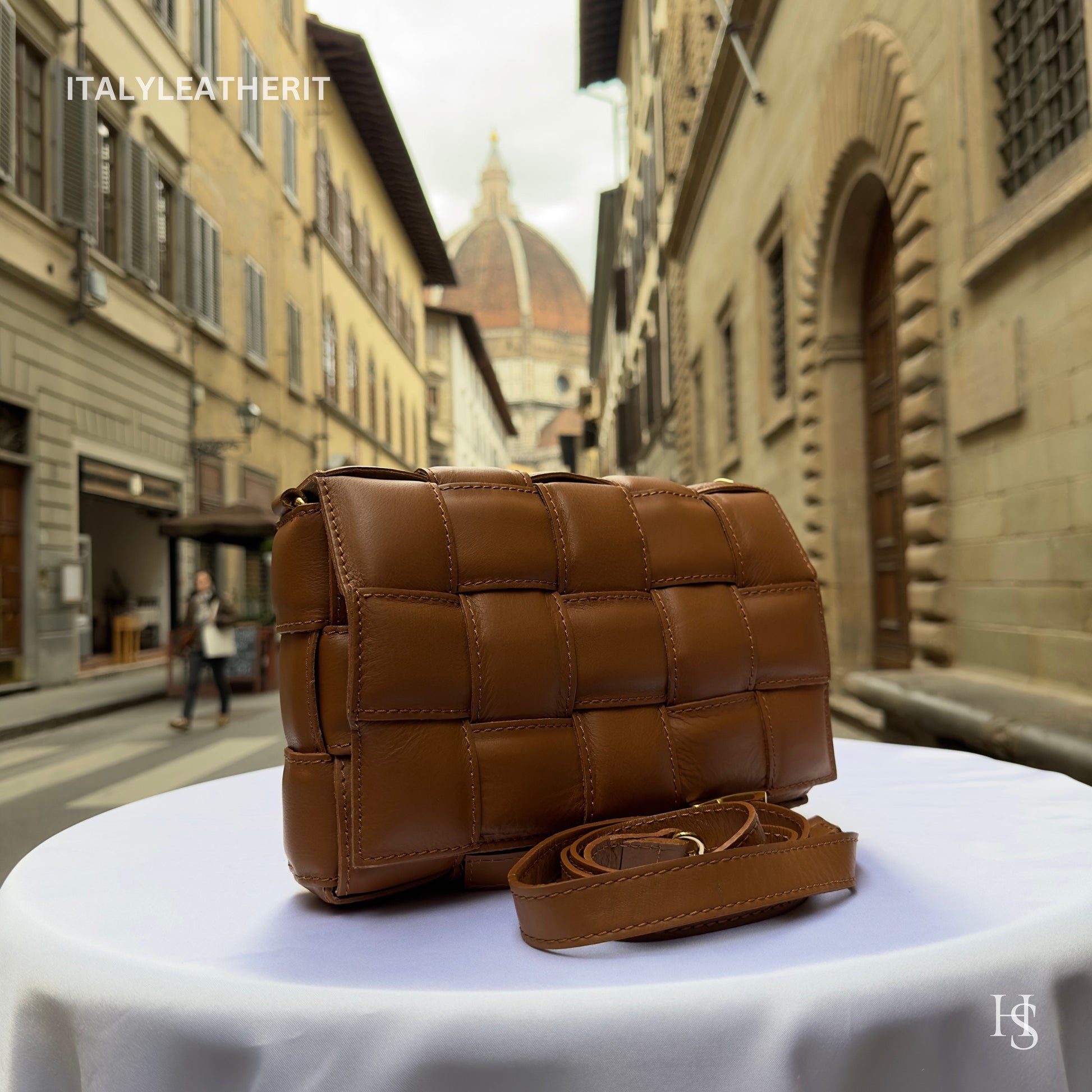 Italian Handmade Leather Bags For Women | Elegant Brown Crossbody Tote From Florence | Perfect Gift For Her